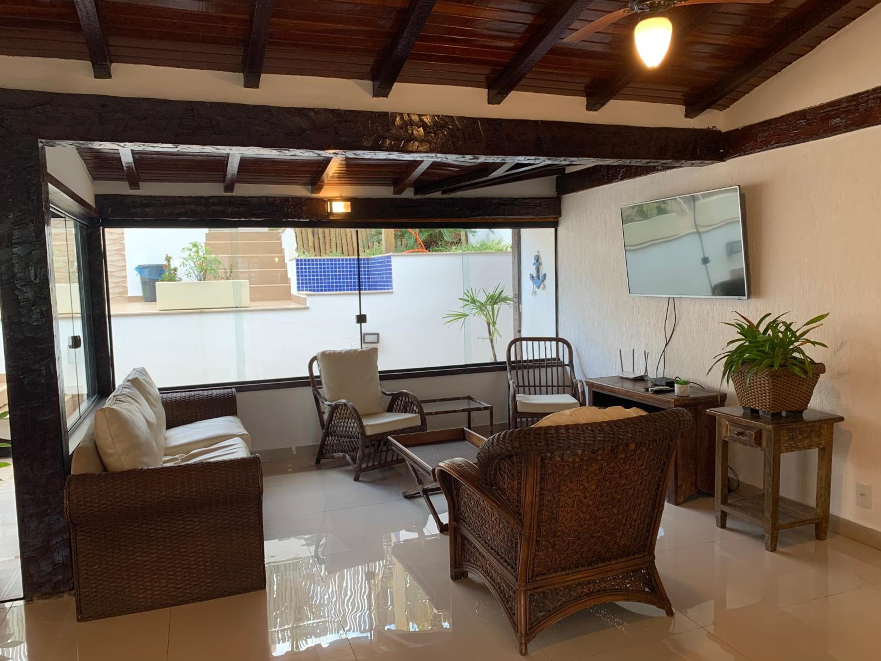 Geribá - piscina de vidro com hidromassagem - 12 pessoas