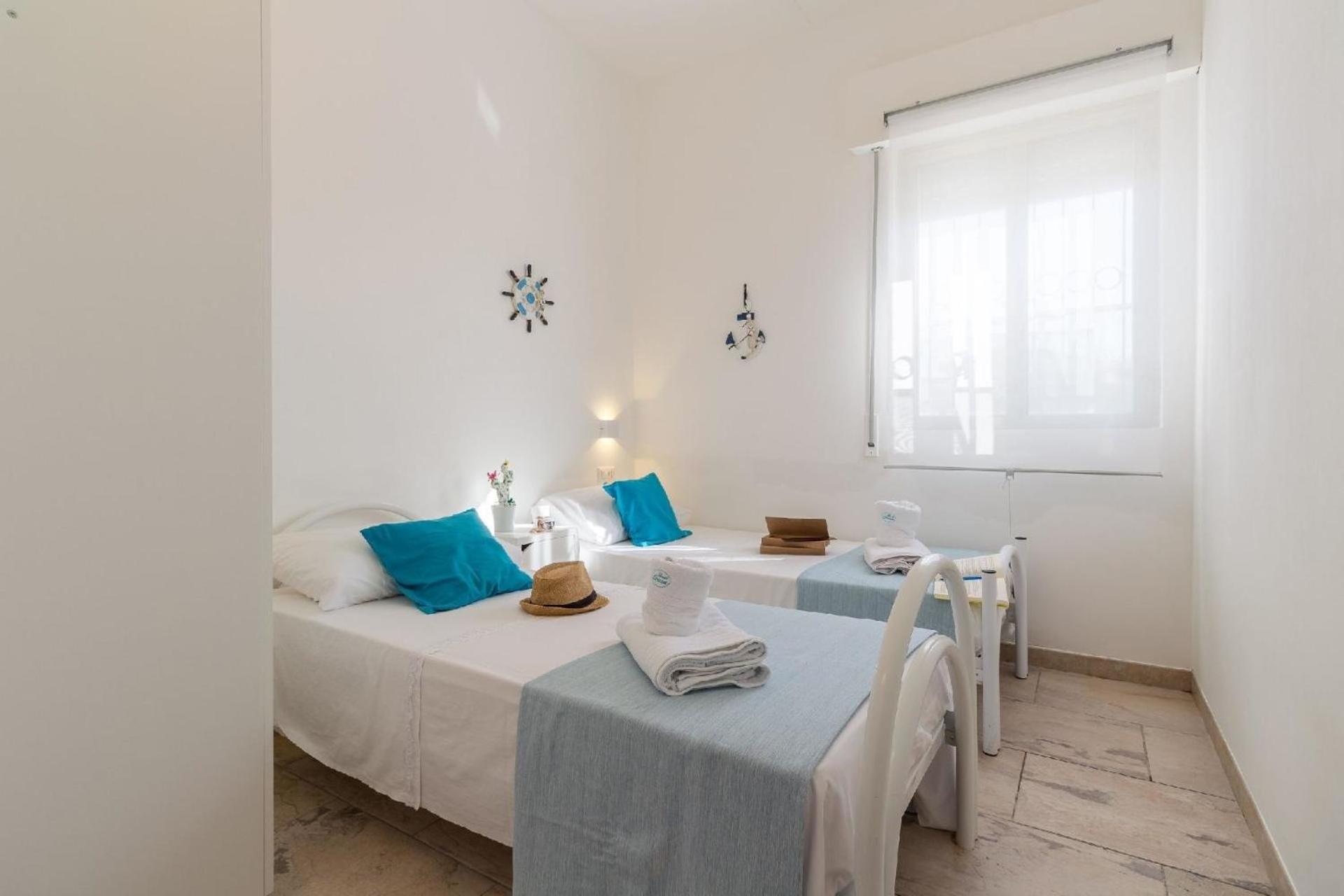 Edoné, Wohnung mit Blick auf einen Sandstrand