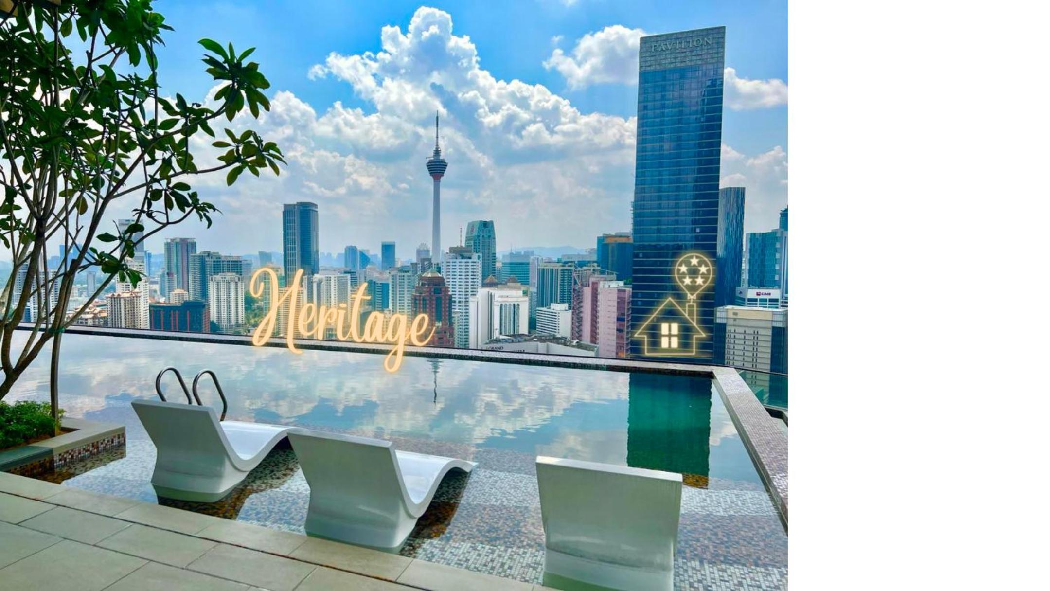 STAR HILL - Axon Infinity Pool with KL View 1minute to Pavilion Bukit Bintang Kuala Lumpur by Heritage