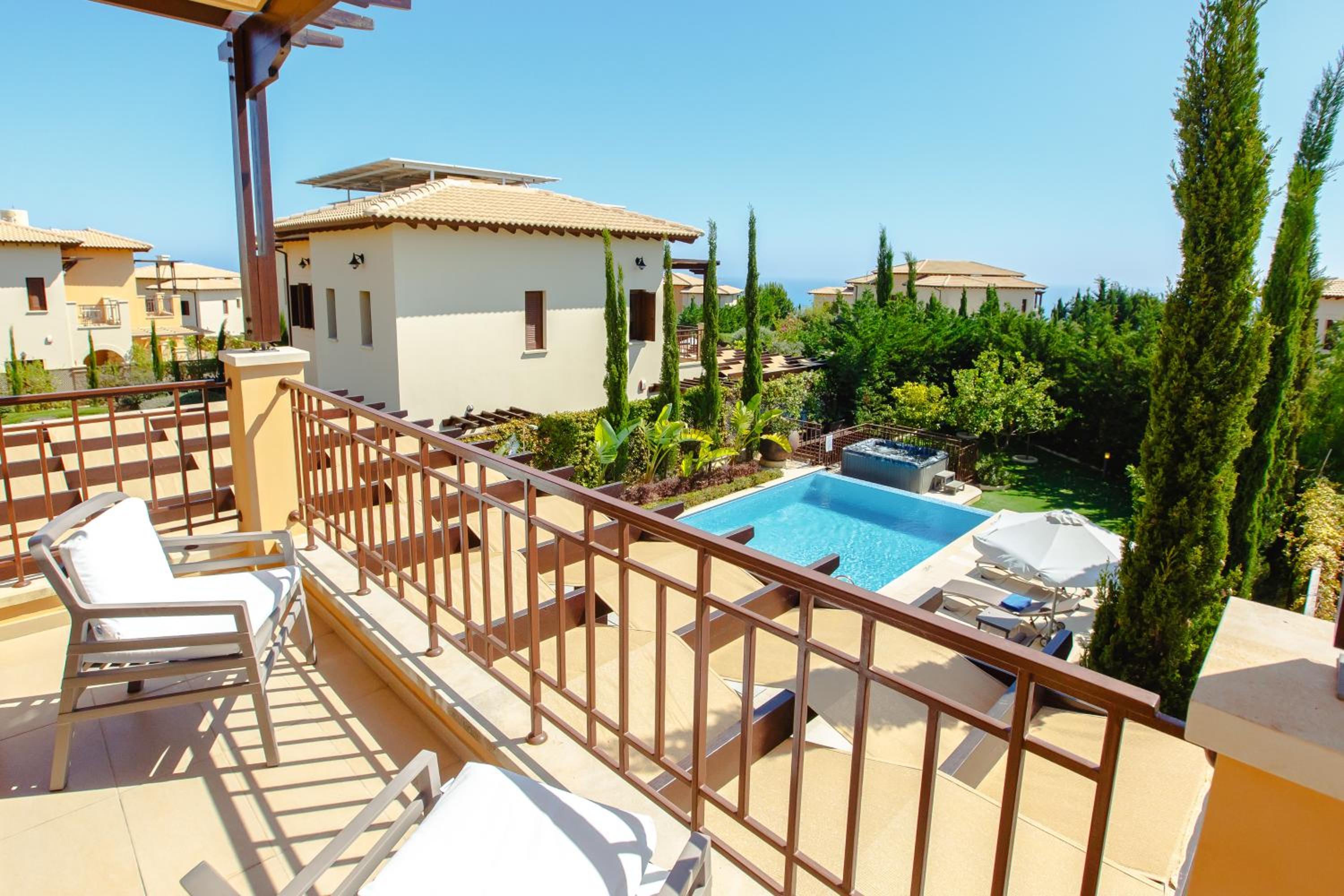 Luxury Elite Villa AJ04 complete with a private, climate controlled pool and a relaxing outdoor Jacuzzi, Aphrodite Hills Resort