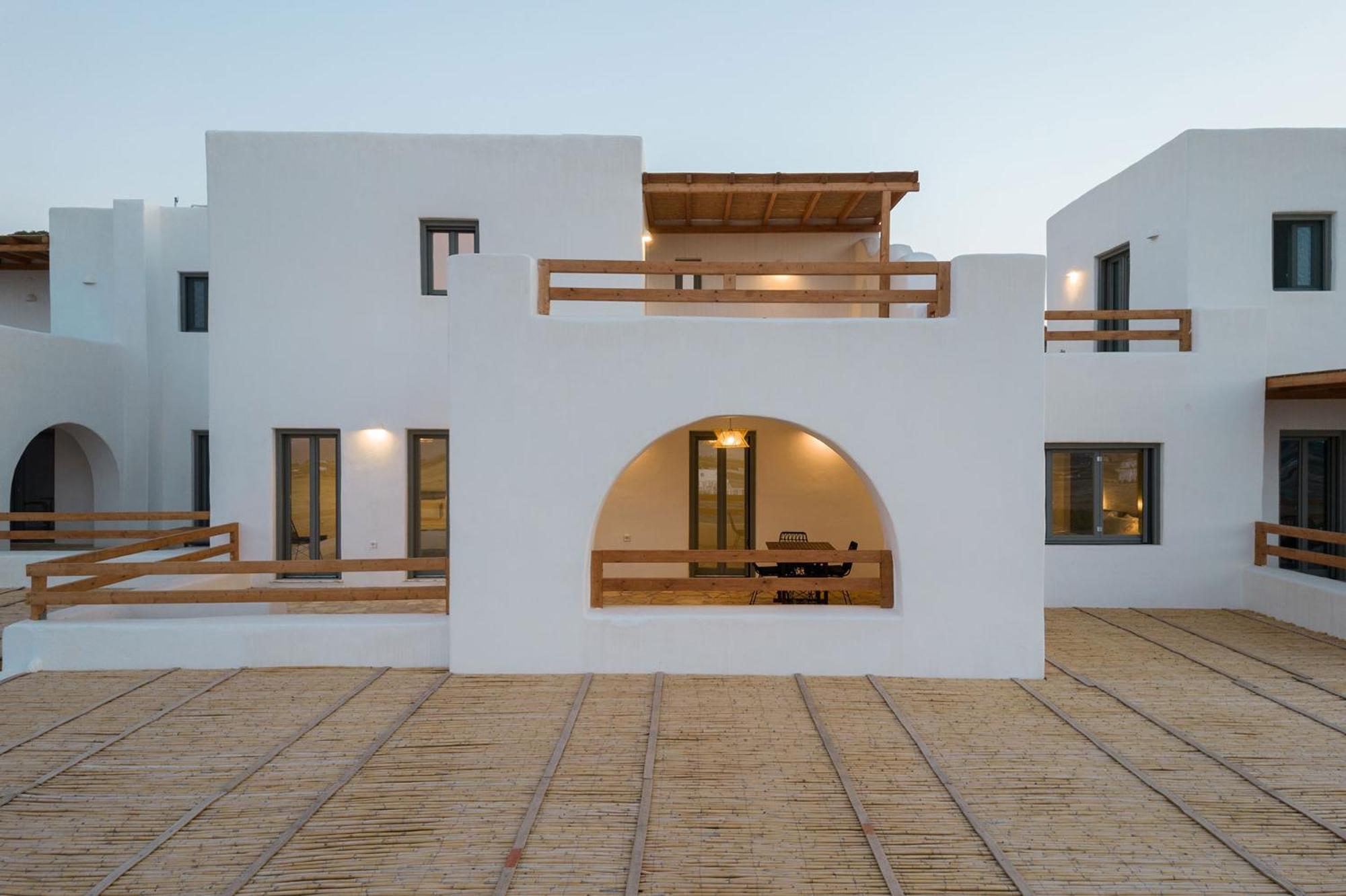 Luxury White Stone Villa Paros view 5