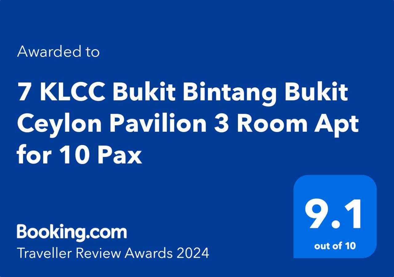 703 KLCC 5 minutes to Alor Street Ceylon Pavilion 3 Room Apt for 10 Pax
