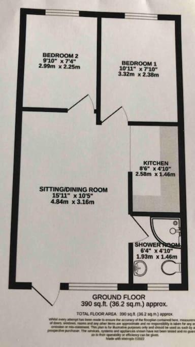 The Phoenix by the Sea- 2 bedroom flat in hunny