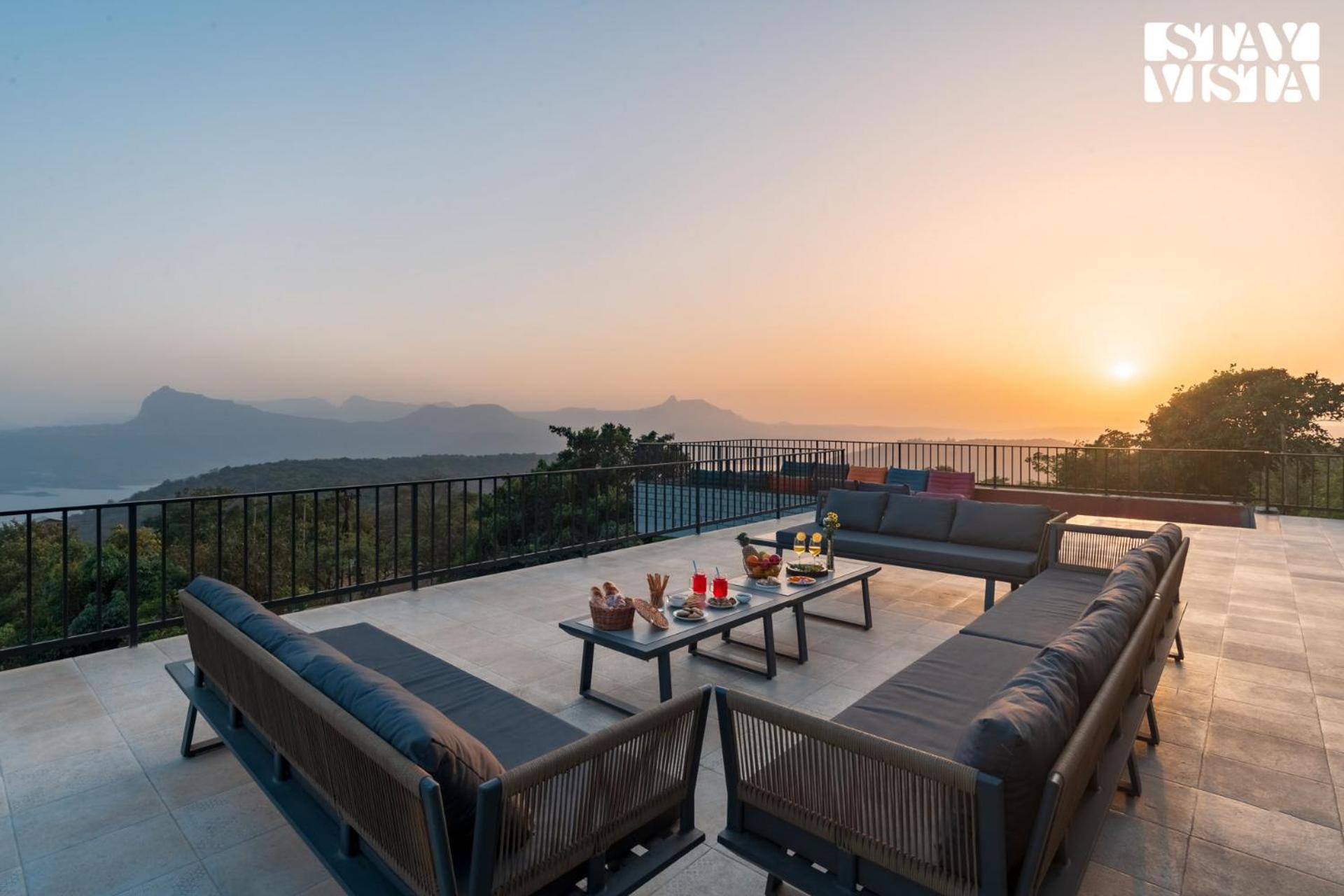 StayVista's Esperanza - Mountain-Side Retreat with Infinity Pool, Gazebo & Indoor-Outdoor Activities