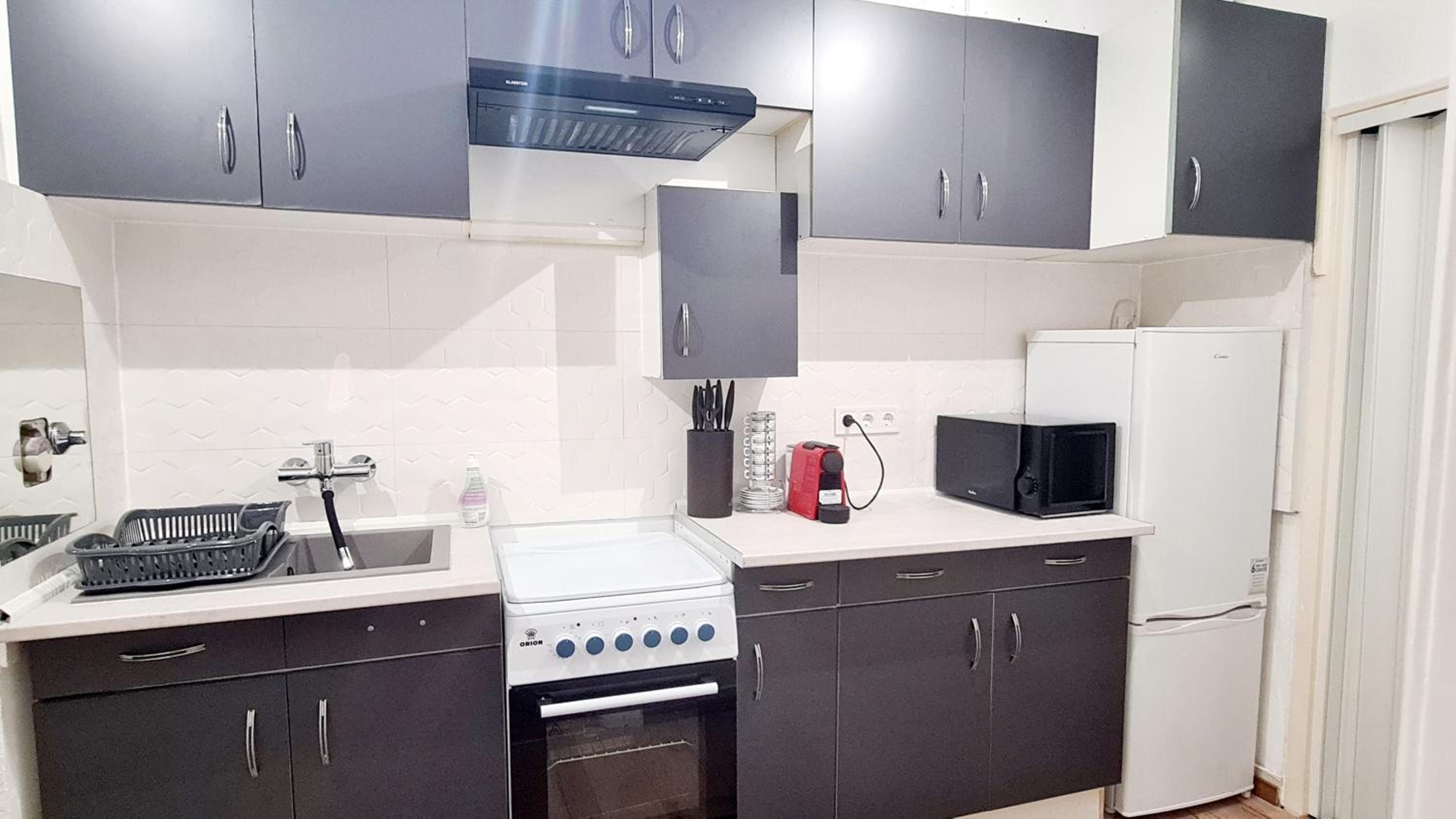 2 separate bedrooms and living room fully equipped with AC