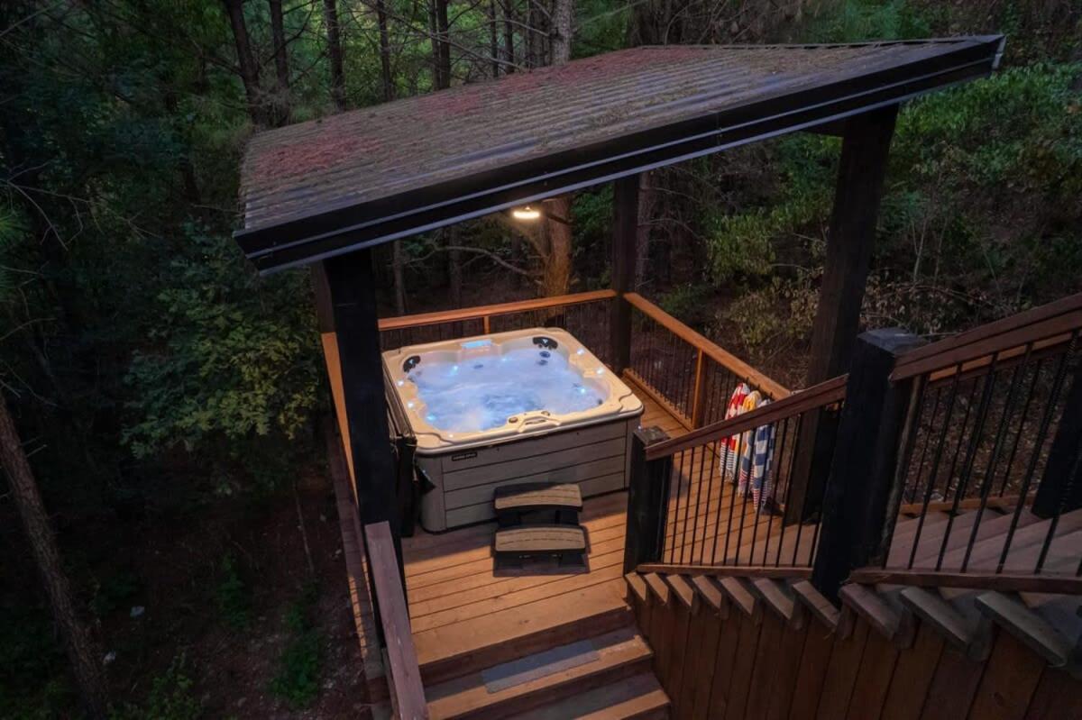 New Cabin w Hot Tub + Views Sleeps 12 view 4