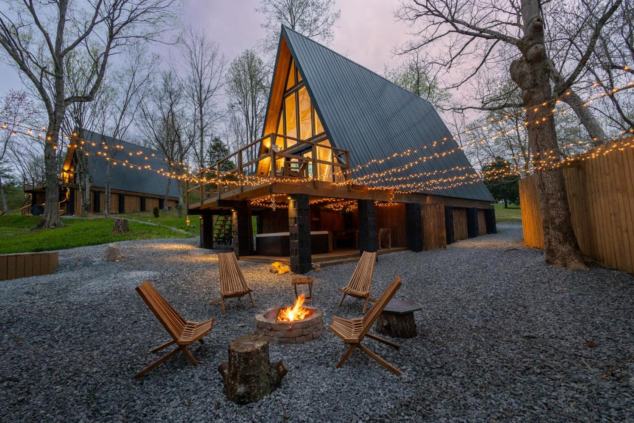 Valhalla Cabins AFrames with hot tubs & sauna view 2