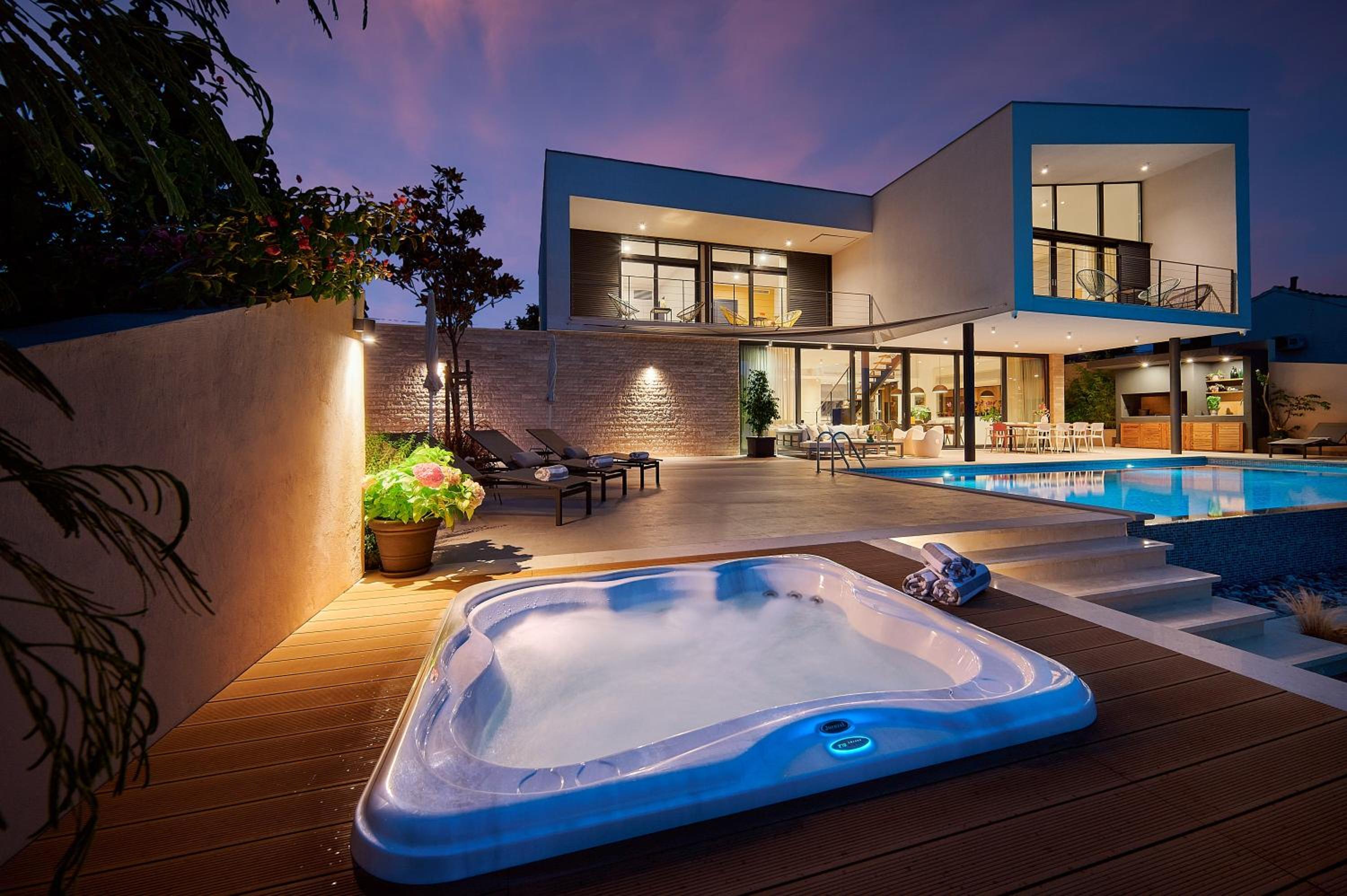 Luxury Hvar Villa Blue Oasis 4 Bedrooms Breathtaking Views of the Adriatic Sea Beach front Outdoor Pool and Hot Tub Sucuraj view 3