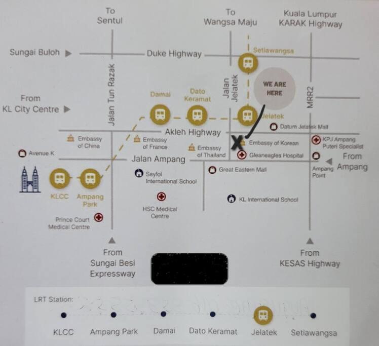 Neu Suite Ampang, LRT Jelatek, Gleneagles Hospital