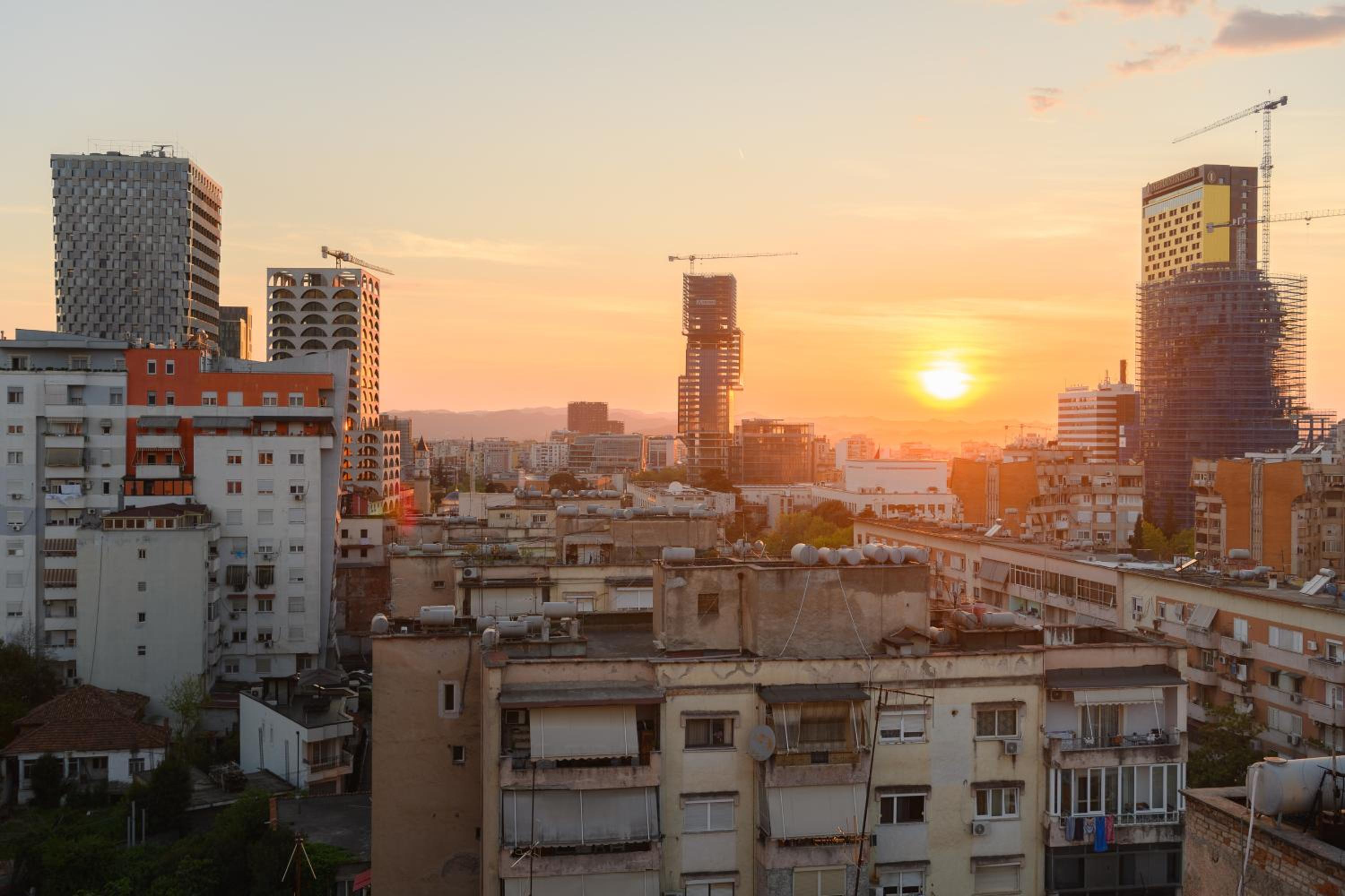 Terrace Tirana Cityscape 2