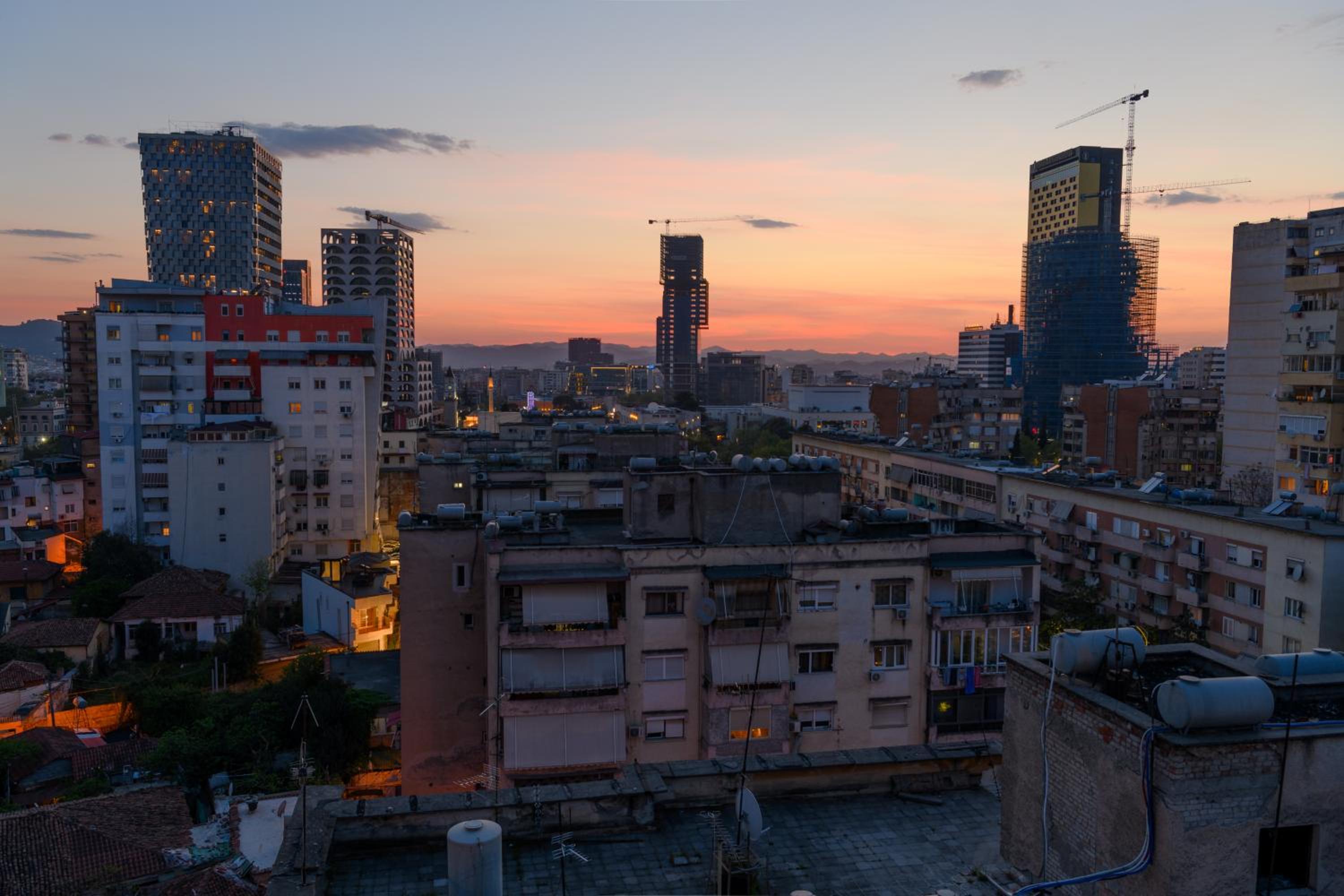 Terrace Tirana Cityscape 2