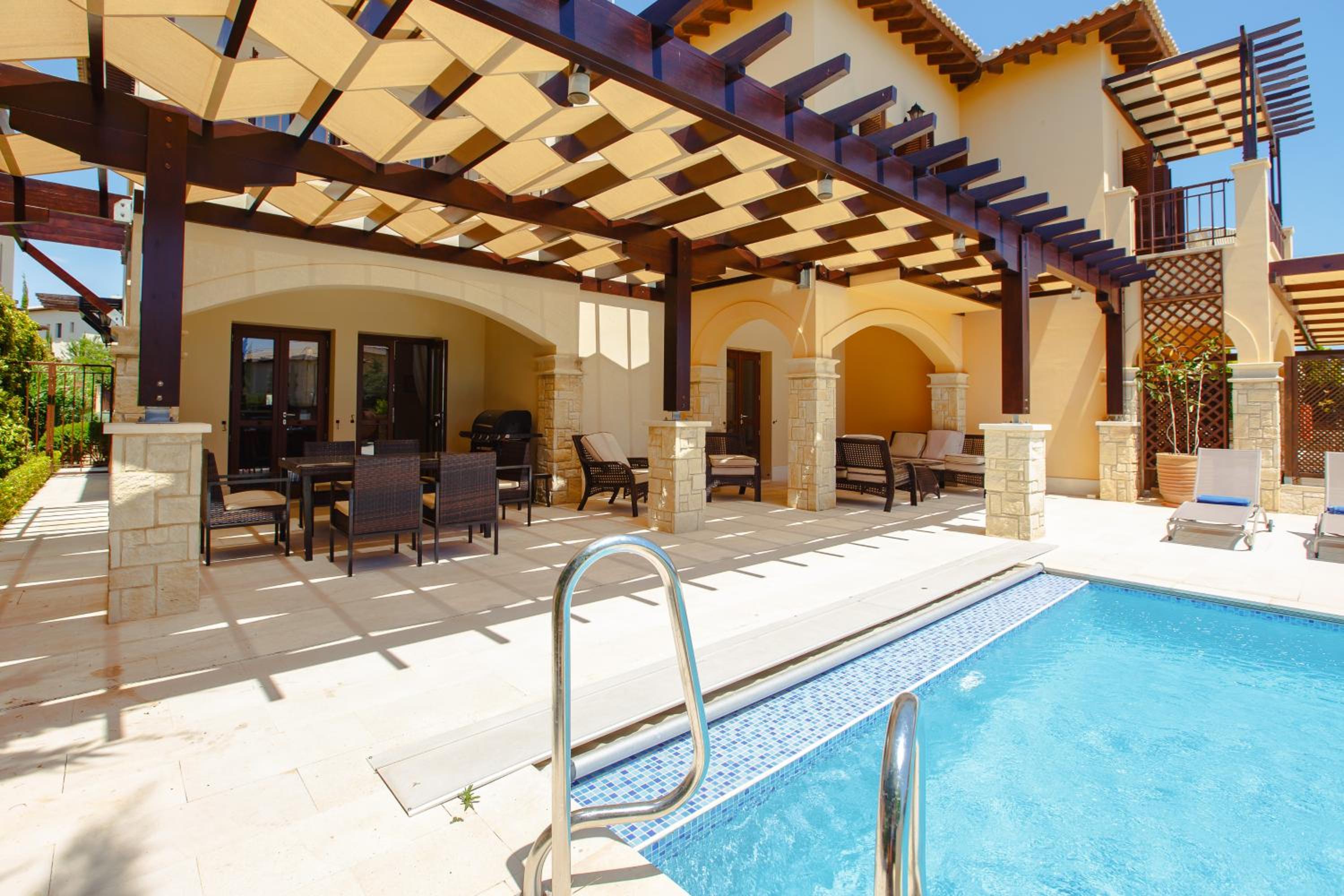 Luxury Elite Villa AJ05 complete with a private, climate controlled pool and a relaxing outdoor Jacuzzi, Aphrodite Hills Resort