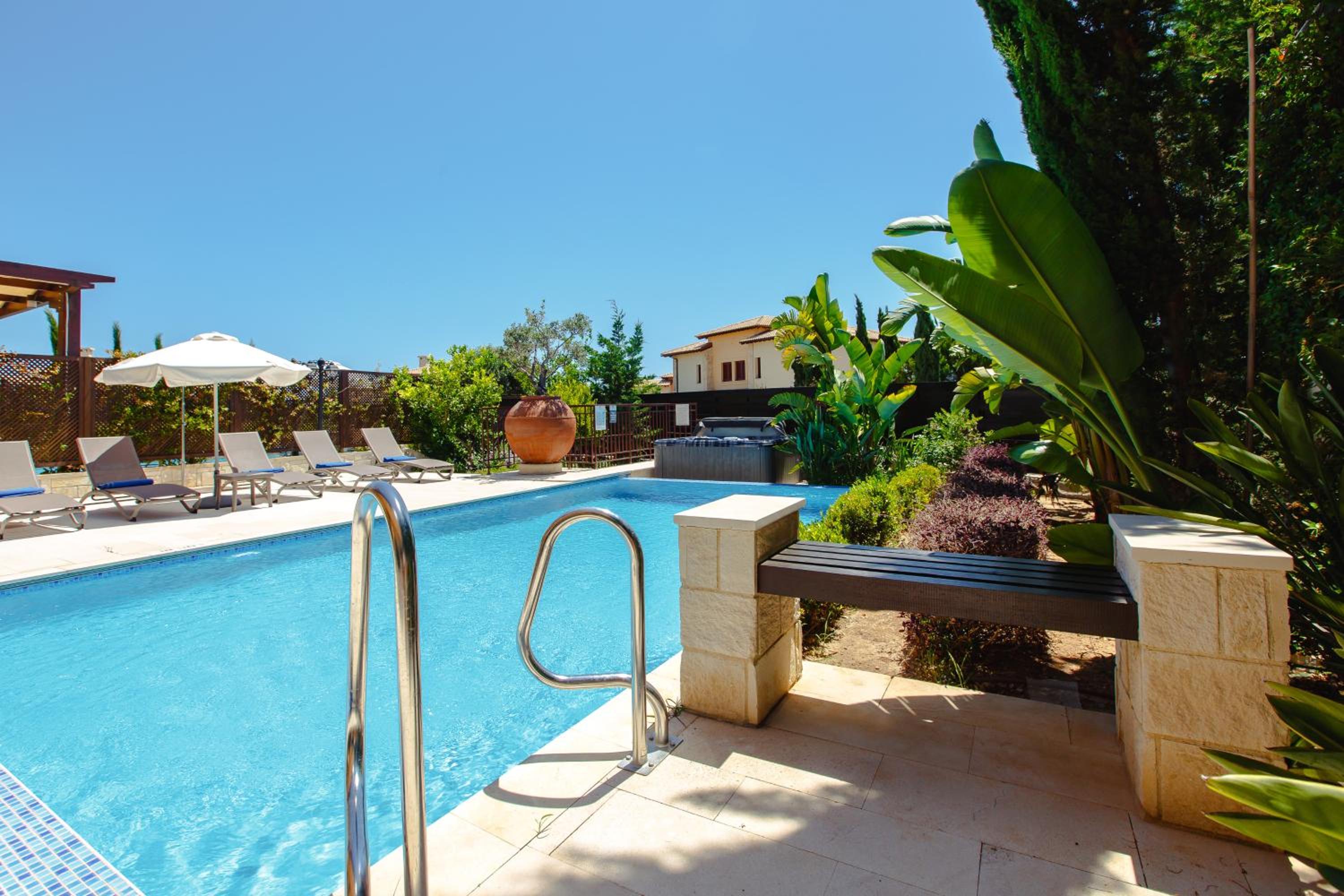 Luxury Elite Villa AJ05 complete with a private, climate controlled pool and a relaxing outdoor Jacuzzi, Aphrodite Hills Resort
