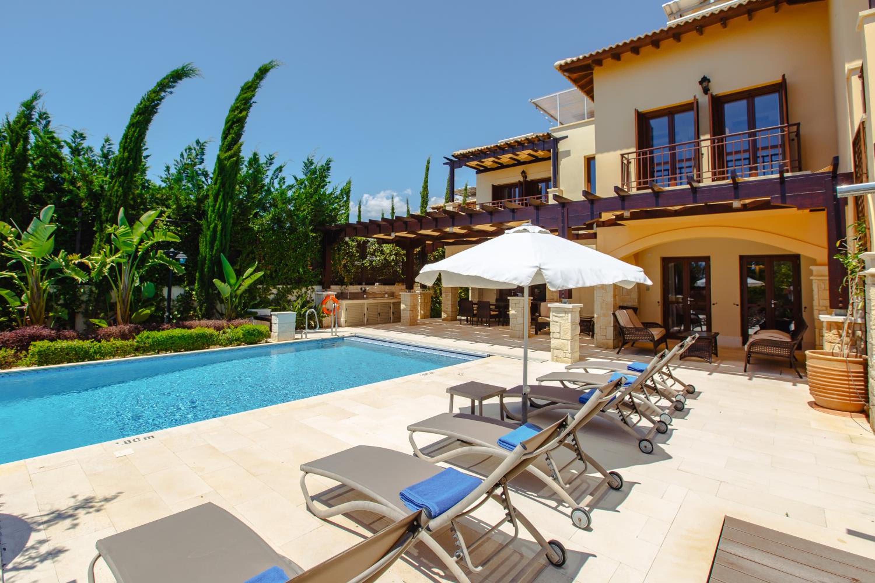 Luxury Elite Villa AJ05 complete with a private, climate controlled pool and a relaxing outdoor Jacuzzi, Aphrodite Hills Resort