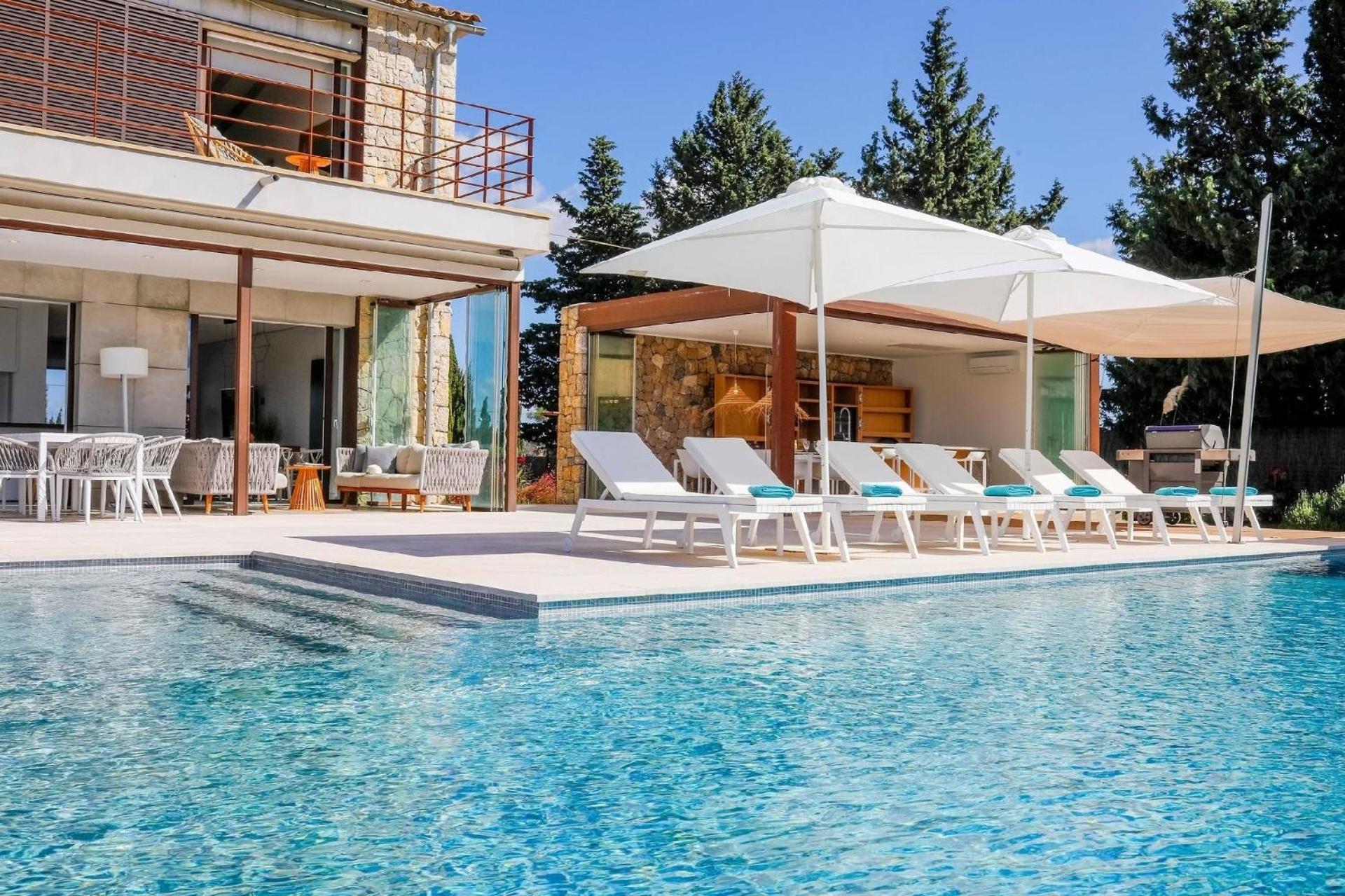 Ferienhaus in Inca mit Pool und Panoramablick