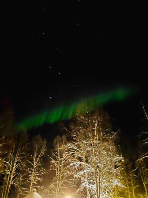 Mökki luonnon keskellä.