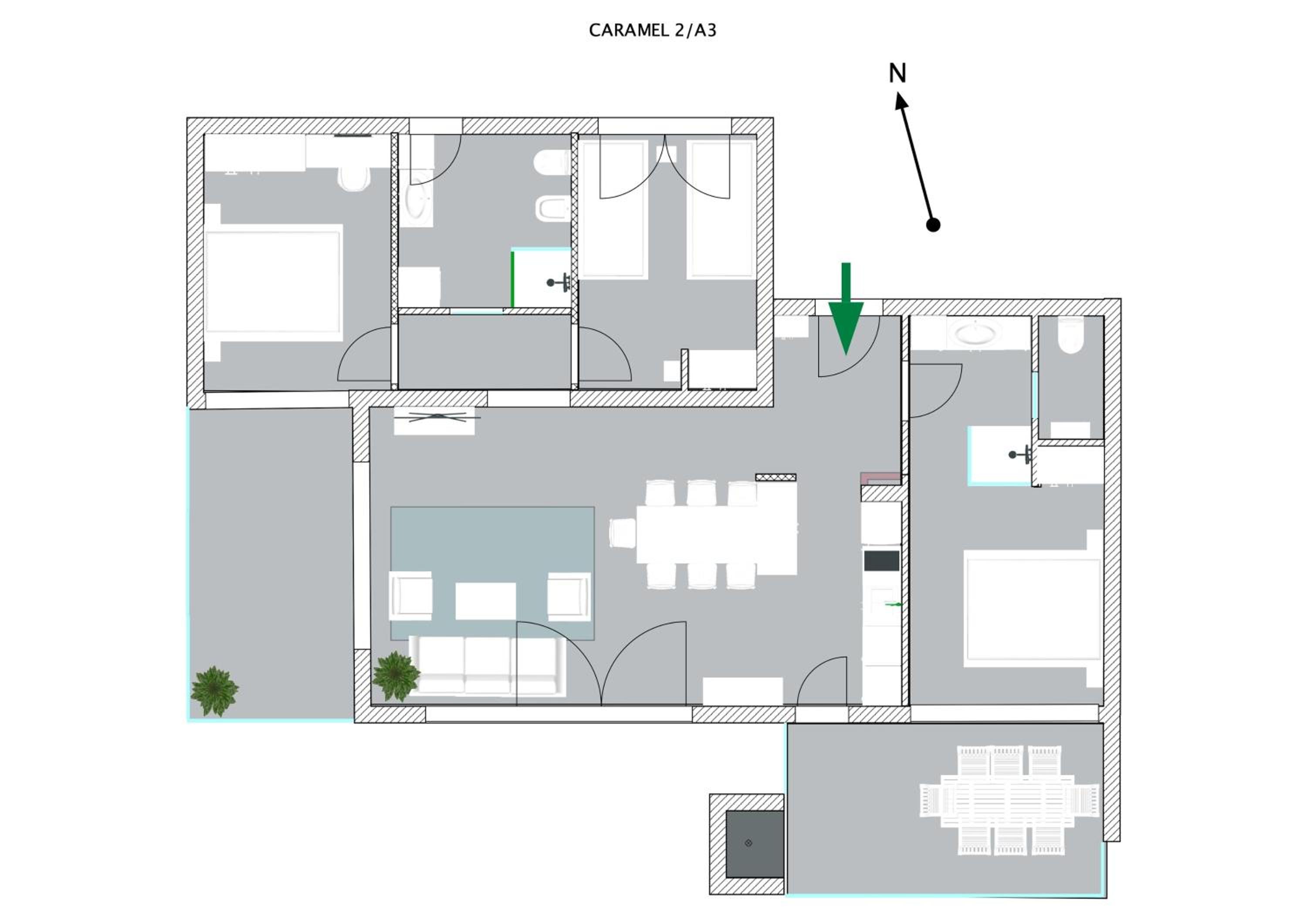 Exklusive Ferienwohnung mit Pool bis 7 Personen nur 60 m vom Strand view 2