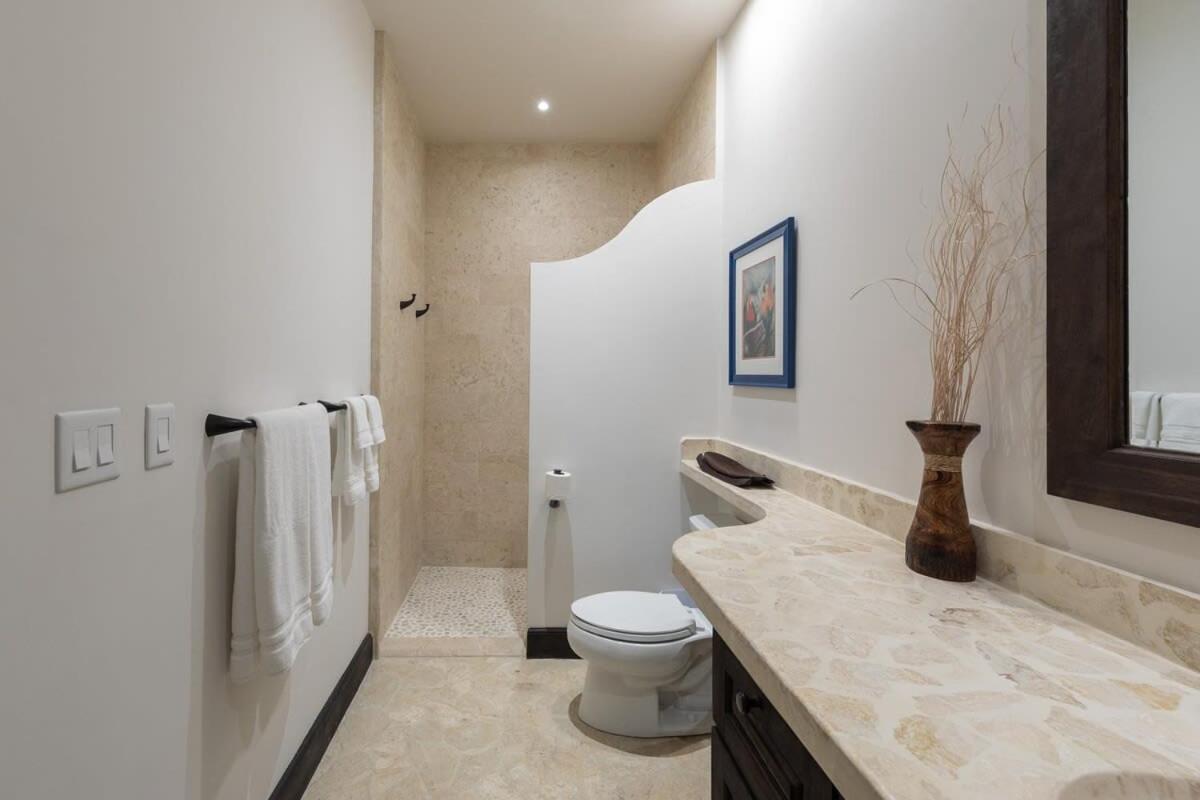Mediterranean-Style Villa with a Private Plunge Pool, Ocean Views, and Exclusive Beach Club Access