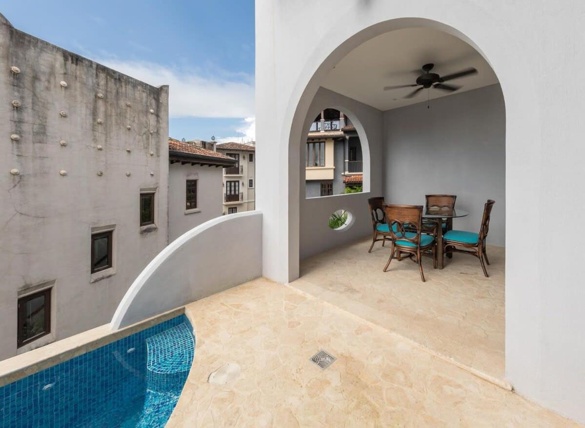 Mediterranean-Style Villa with a Private Plunge Pool, Ocean Views, and Exclusive Beach Club Access
