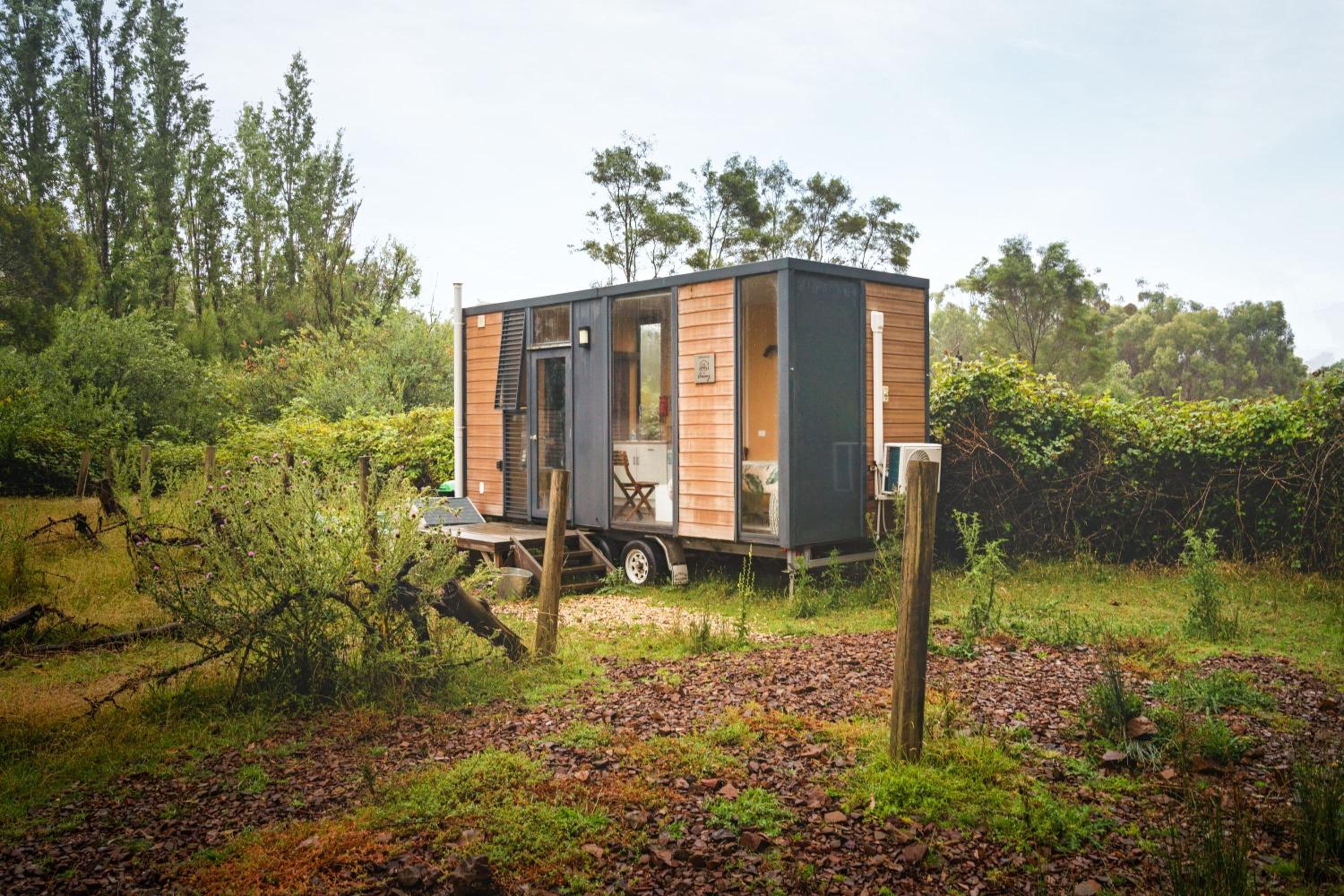 Alpaca Tiny House with Vineyard Lakeside by Tiny Away