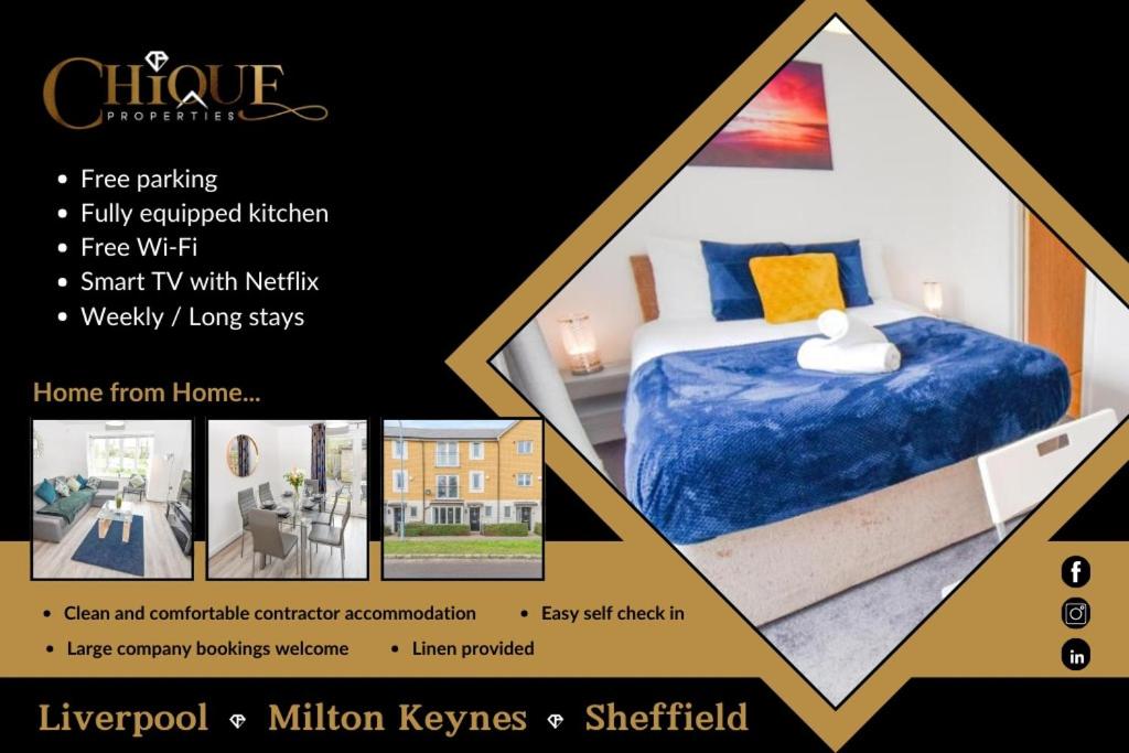 Milton Keynes 5BR CONTRACTORS house LONG STAYS welcome Managed by Chique Properties Ltd view 3