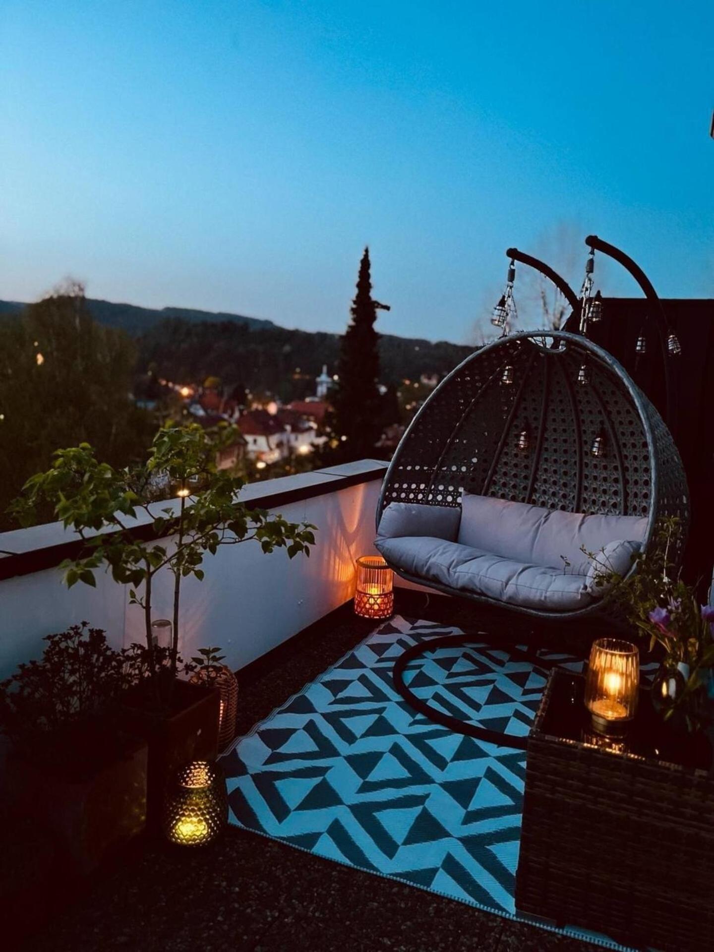 Das kleine Penthouse mit Kamin