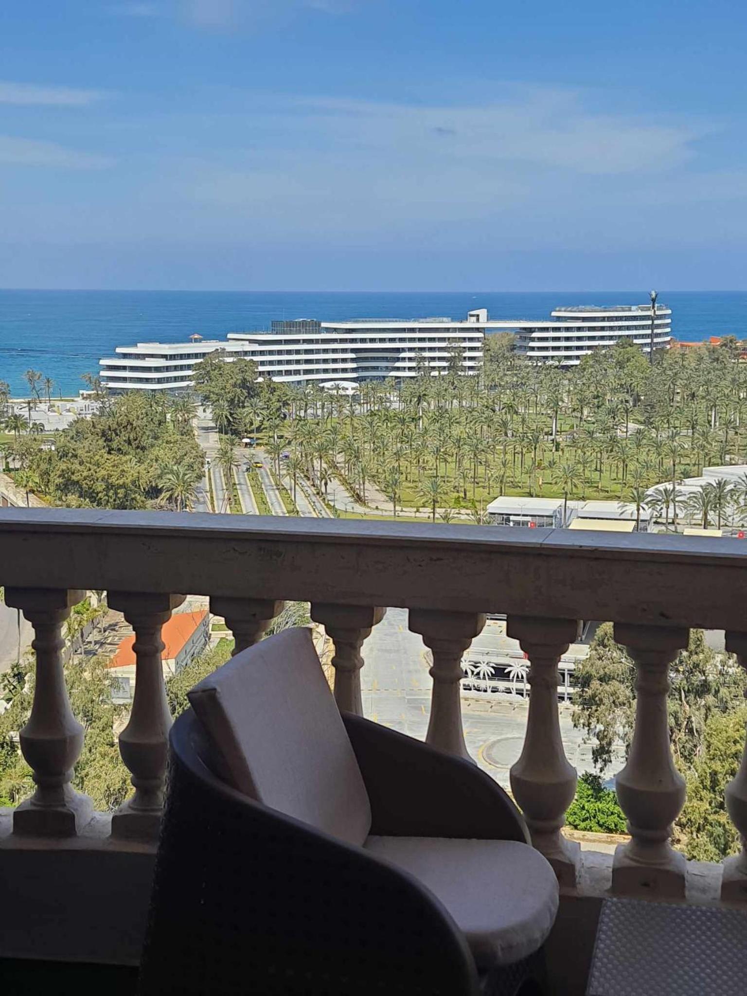 Sea and Montaza Palace view 2 bedrooms apartment alexandria,2 full bathrooms, with 2 AC and 1 Stand Fan, free wifi , available all year days with 3 heavy b view 5