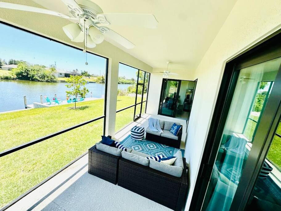 New 4 bed house on a canal facing south & door ramp, near golf course and softball