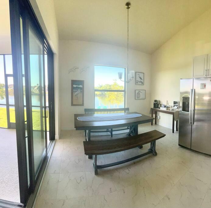 New 4 bed house on a canal facing south & door ramp, near golf course and softball