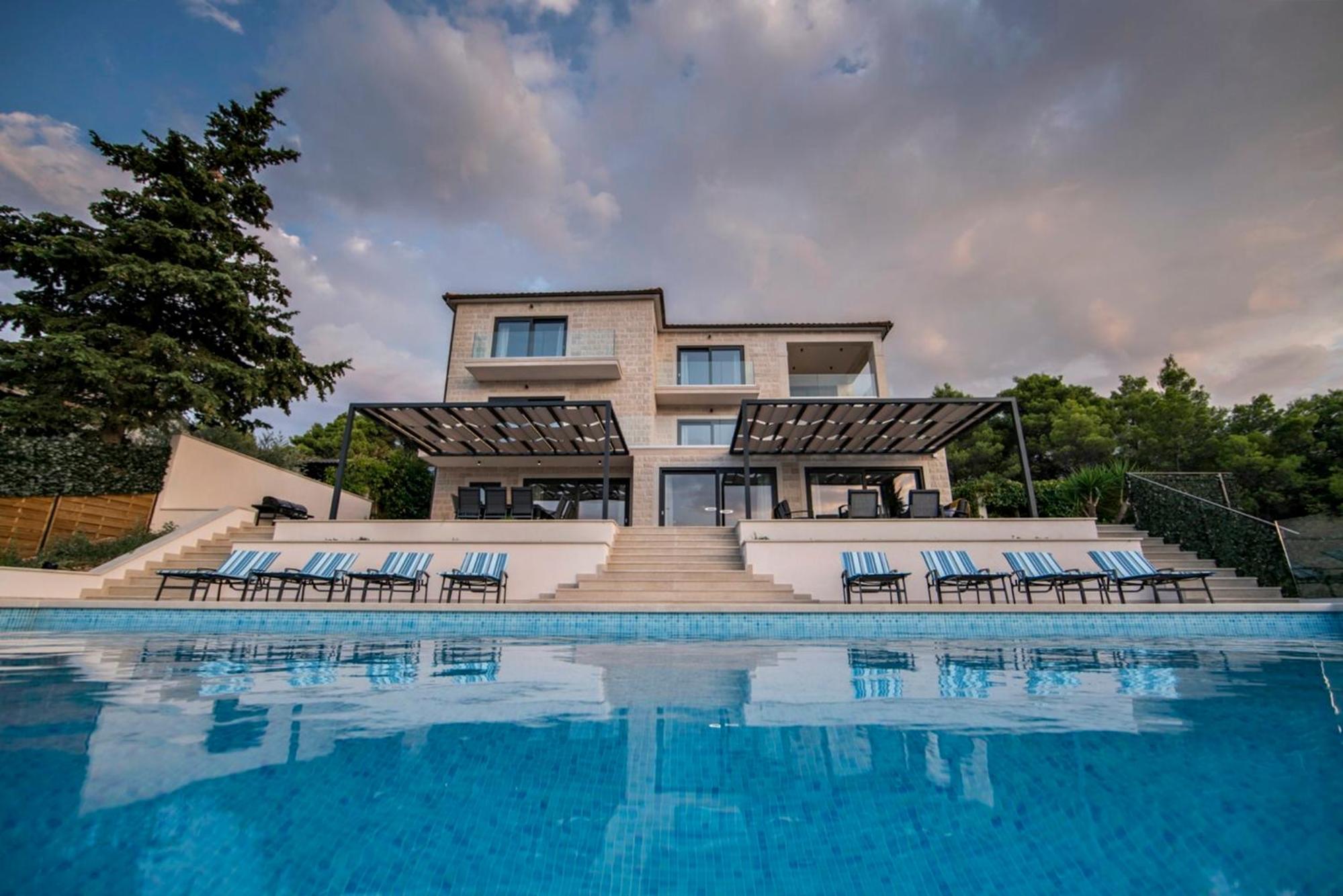 Nice Villa In Postira With Heated Swimming Pool, Sauna And 7 Bedrooms view 3
