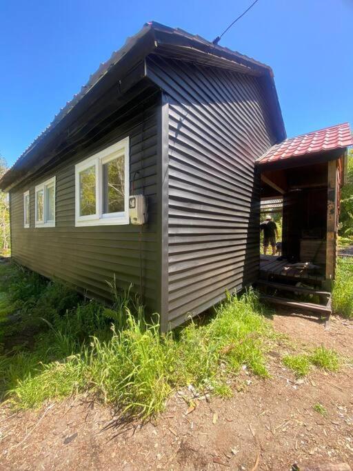 Cabaña en selva patagónica, cerca del pueblo