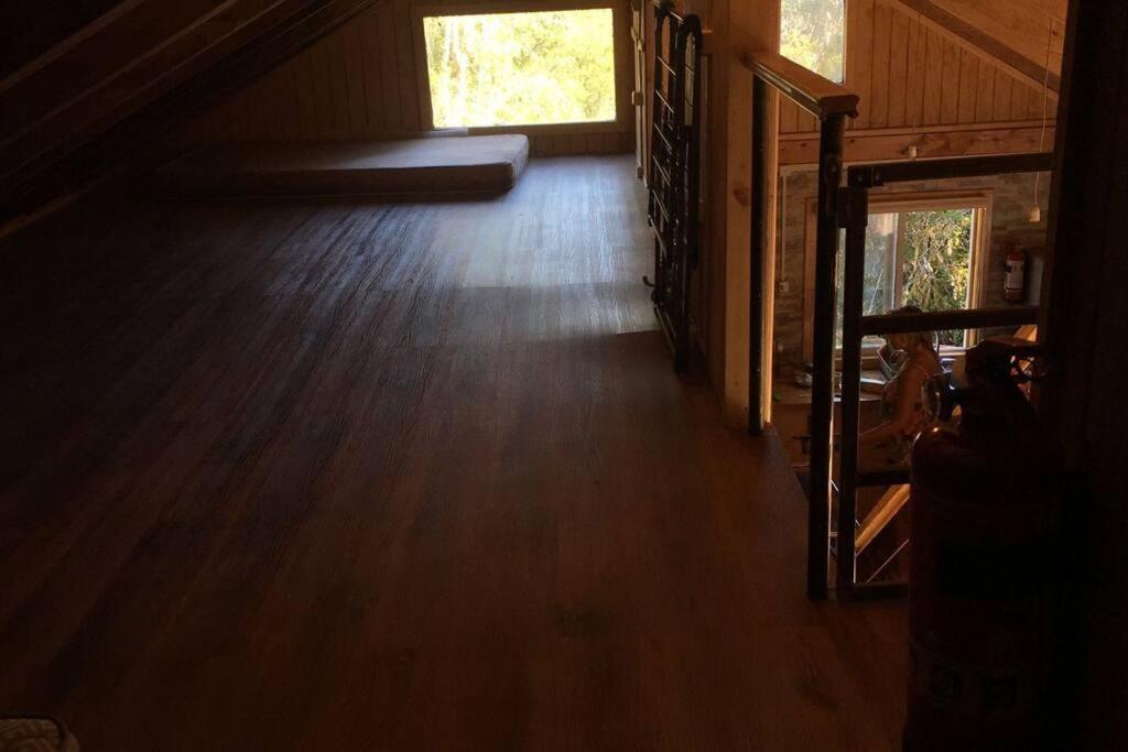 Cabaña en selva patagónica, cerca del pueblo