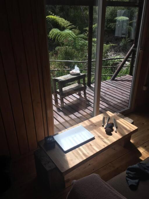 Cabaña en selva patagónica, cerca del pueblo