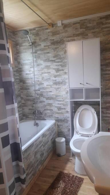 Cabaña en selva patagónica, cerca del pueblo