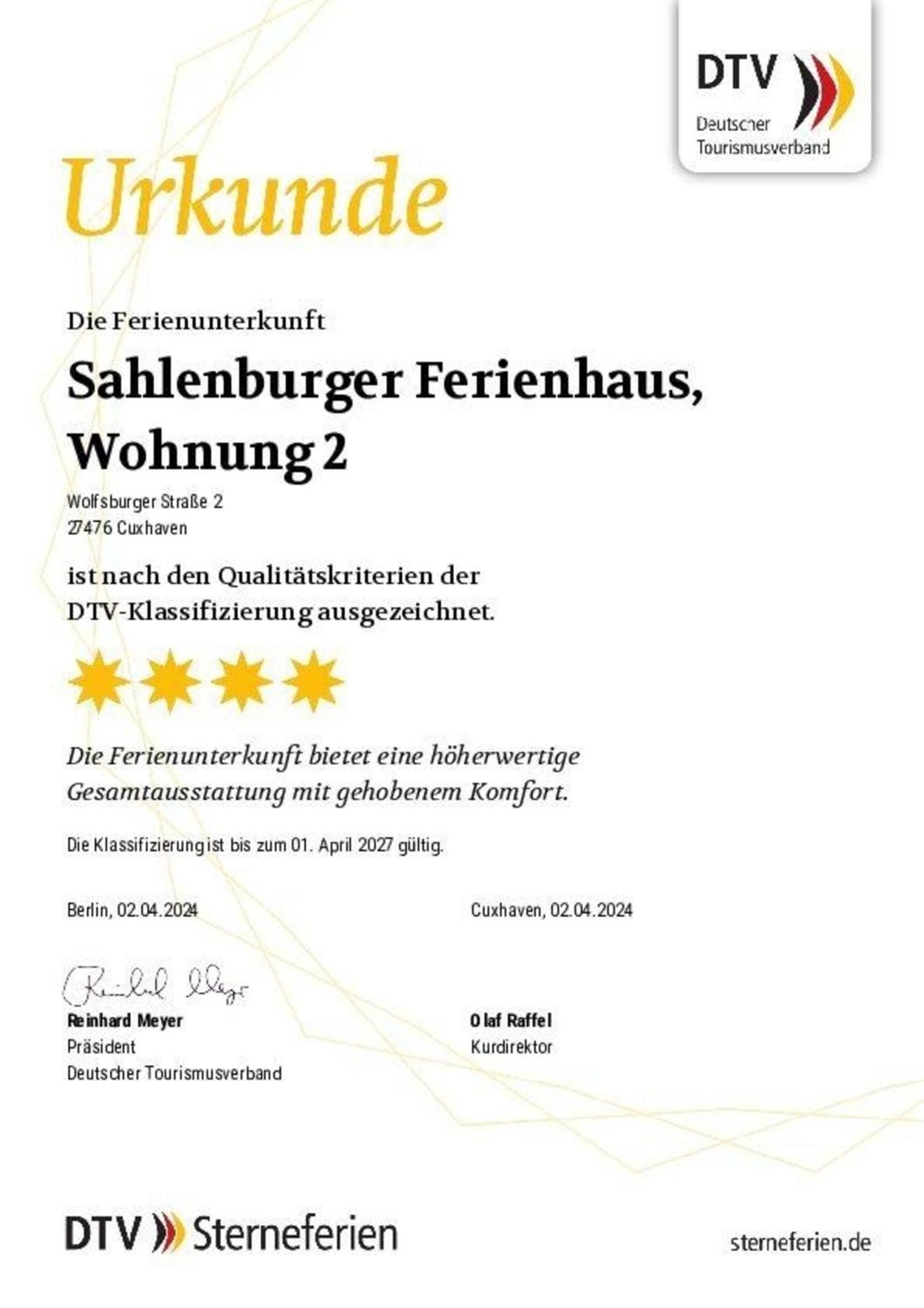 Wohnung in Sahlenburg mit Terrasse und Garten