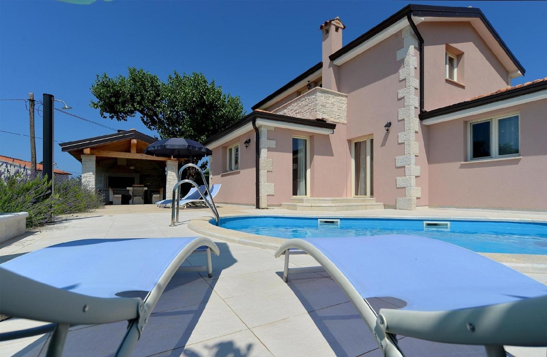 Ferienhaus mit Privatpool für 8 Personen ca 150 qm in Vržnaveri, Istrien Istrische Riviera view 3
