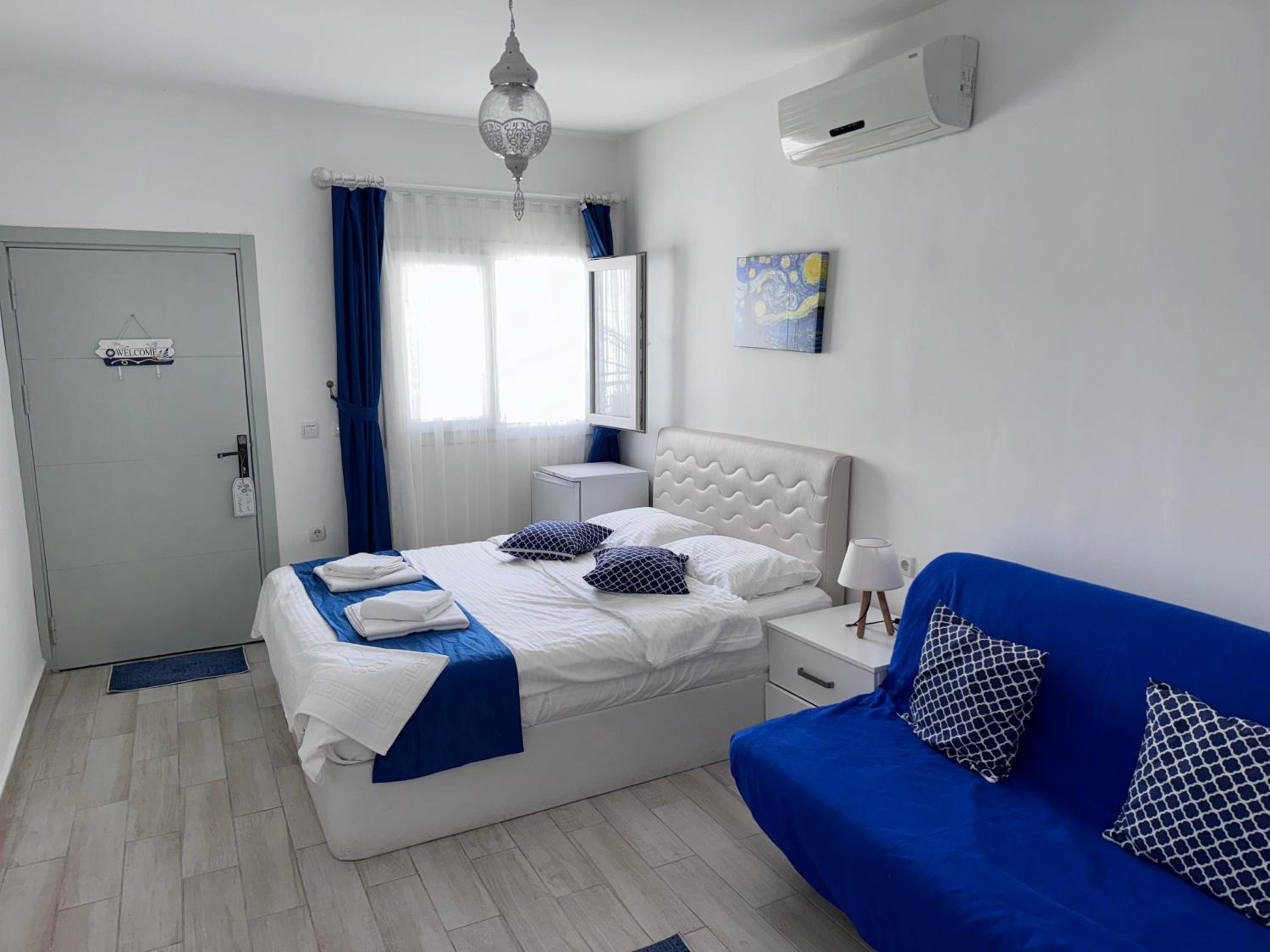 White and Blue Bodrum