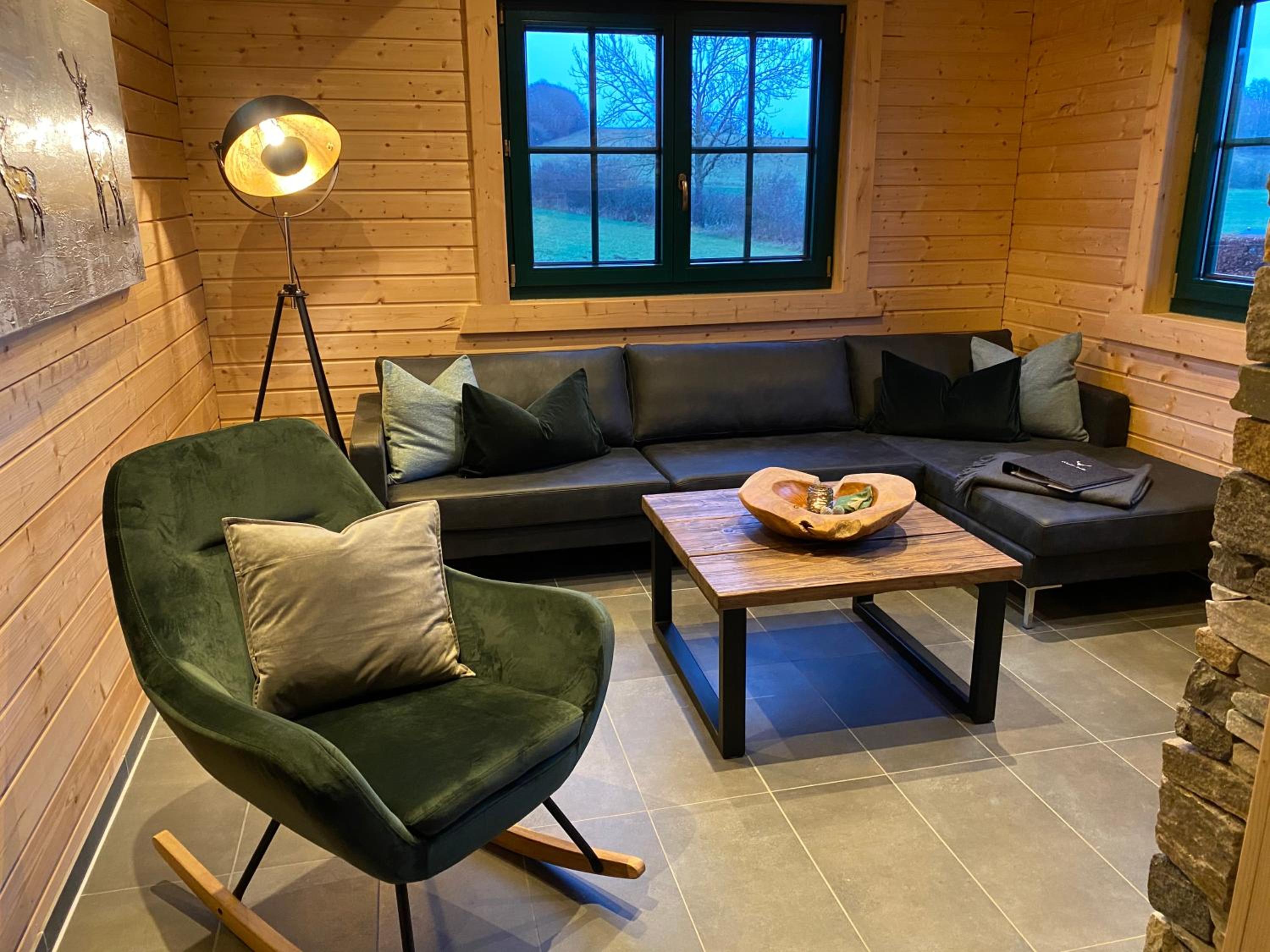 Holzhaus Onkel Fritz mit Sauna und Whirlwanne