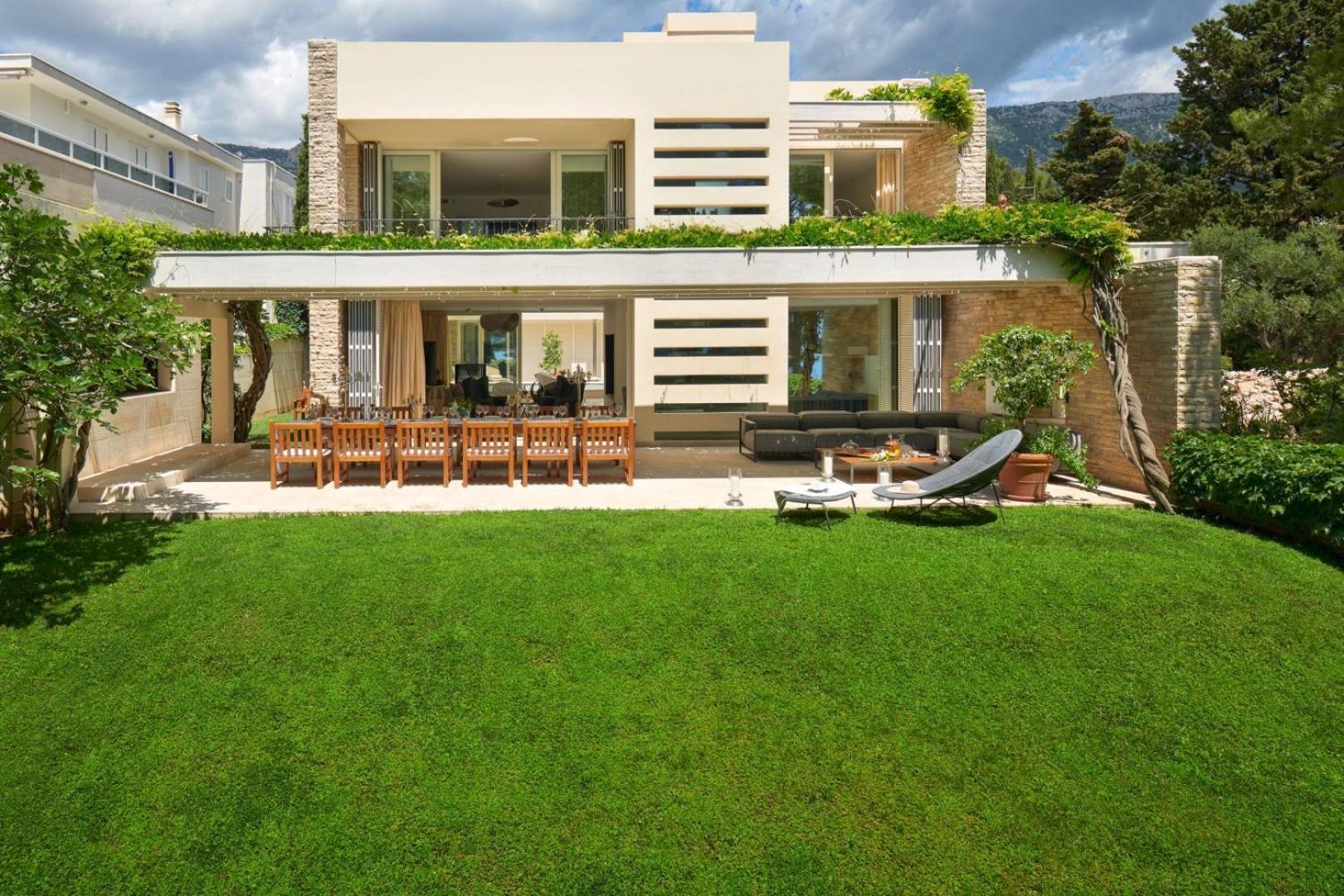 Luxury Beachfront Villa Castello Bol with private pool at the promenade Zlatni Rat at the beach in Bol - Brac