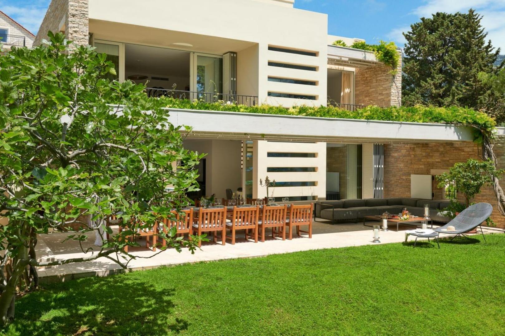Luxury Beachfront Villa Castello Bol with private pool at the promenade Zlatni Rat at the beach in Bol - Brac