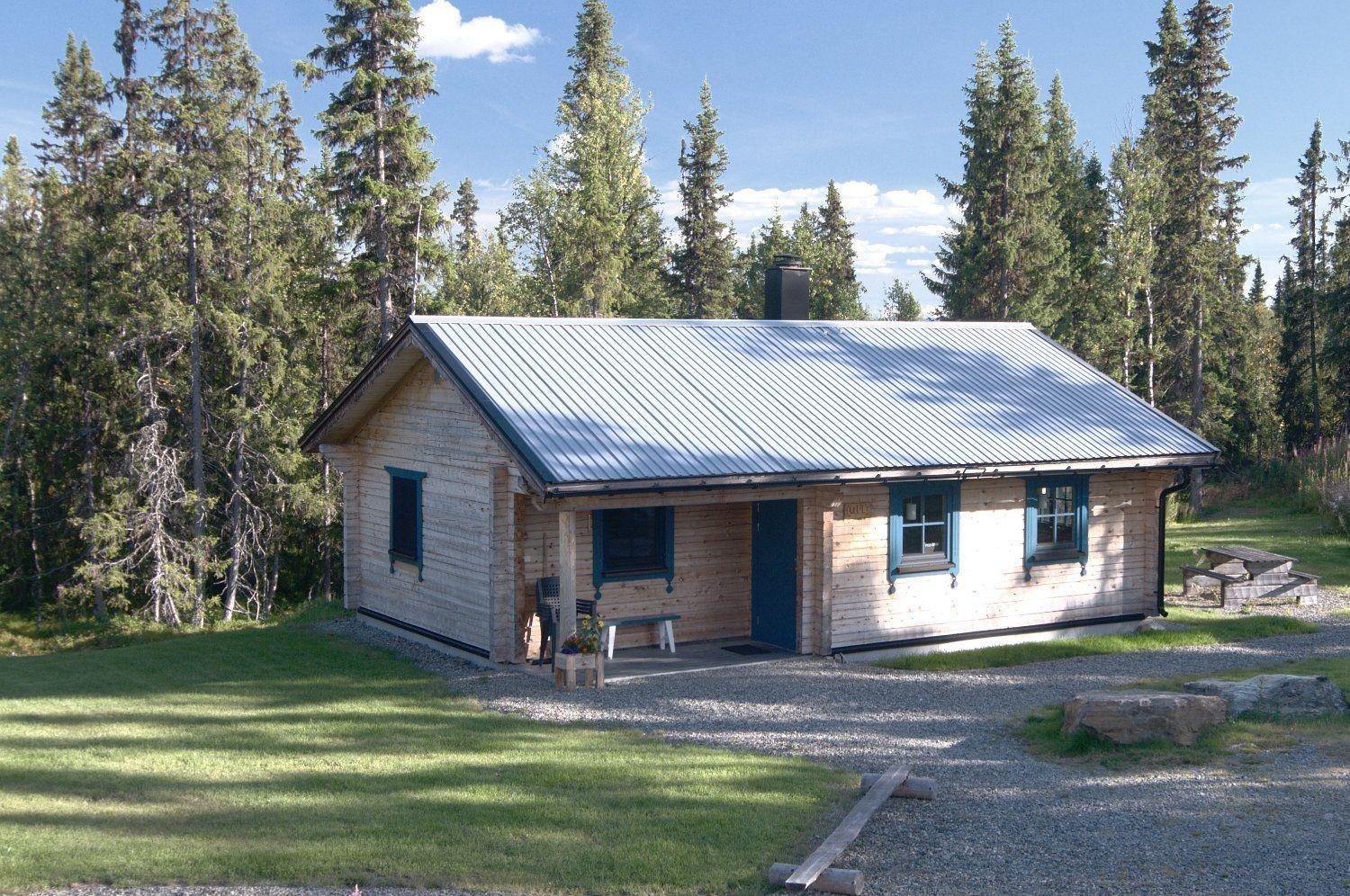 Charmantes modernes Blockhaus mit Kamin