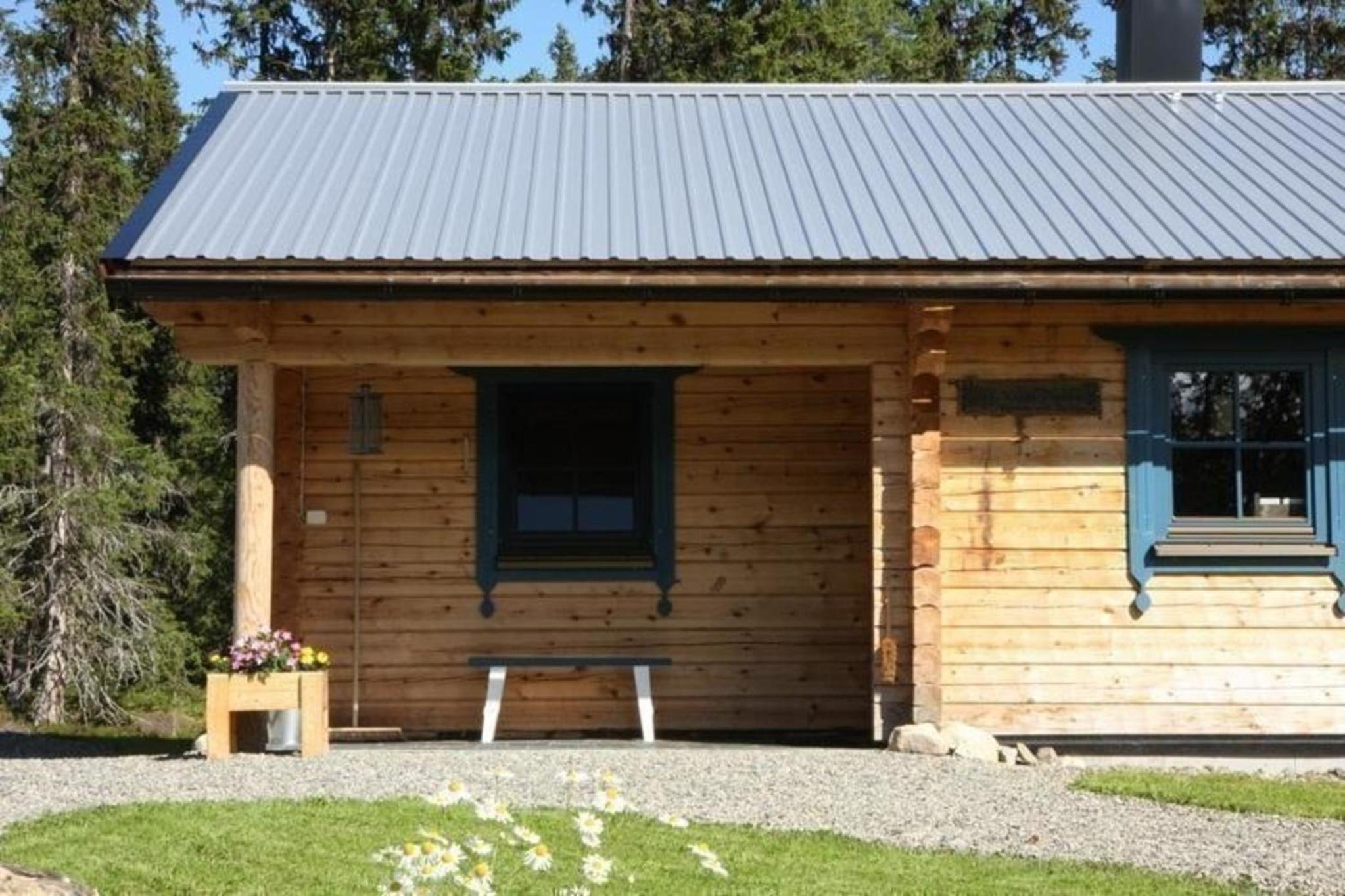 Gemütliches Blockhaus mit Kamin im Oviksfjäll