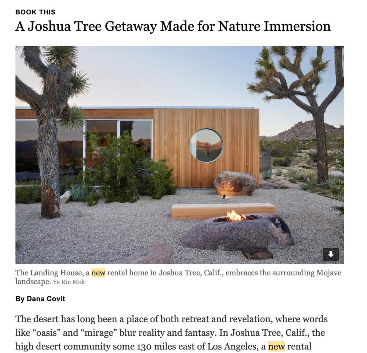 Landing House Joshua Tree l Modern Pavilion l Pool view 5