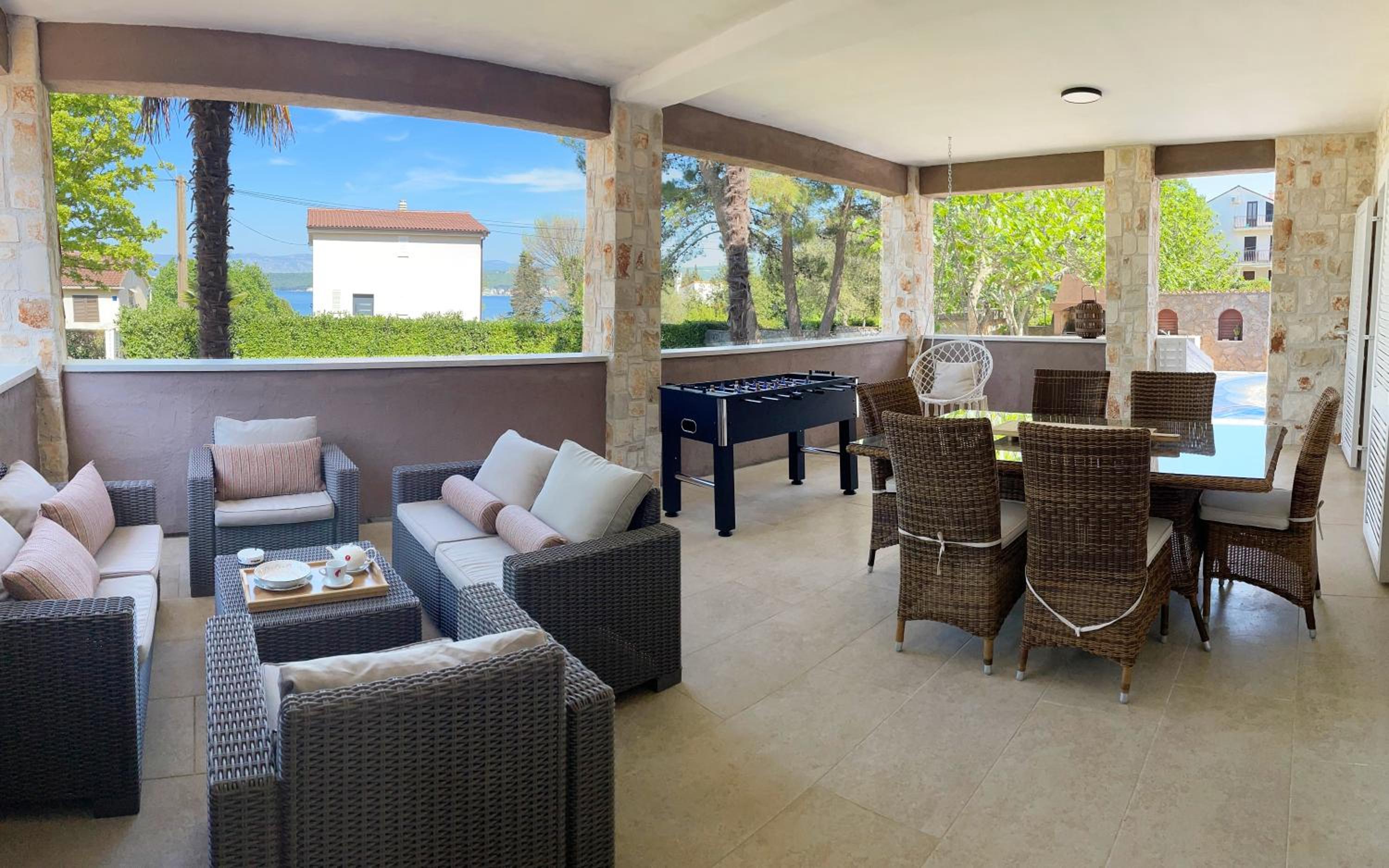 Private holiday house Villa SoulSet with garden and Pool Near Beach in Malinska, Krk