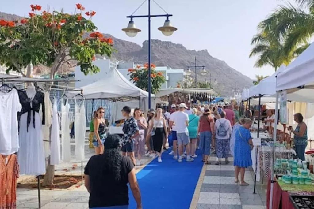 Paraíso con gran solarium privado en playa Mogán