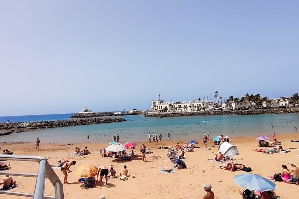 Paraíso con gran solarium privado en playa Mogán