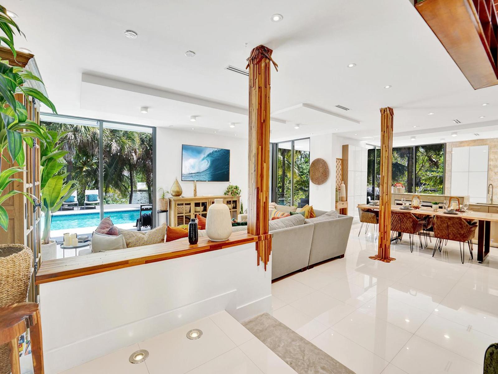 Experience Warmth & Comfort in our Stylish Balinese Waterfront Home