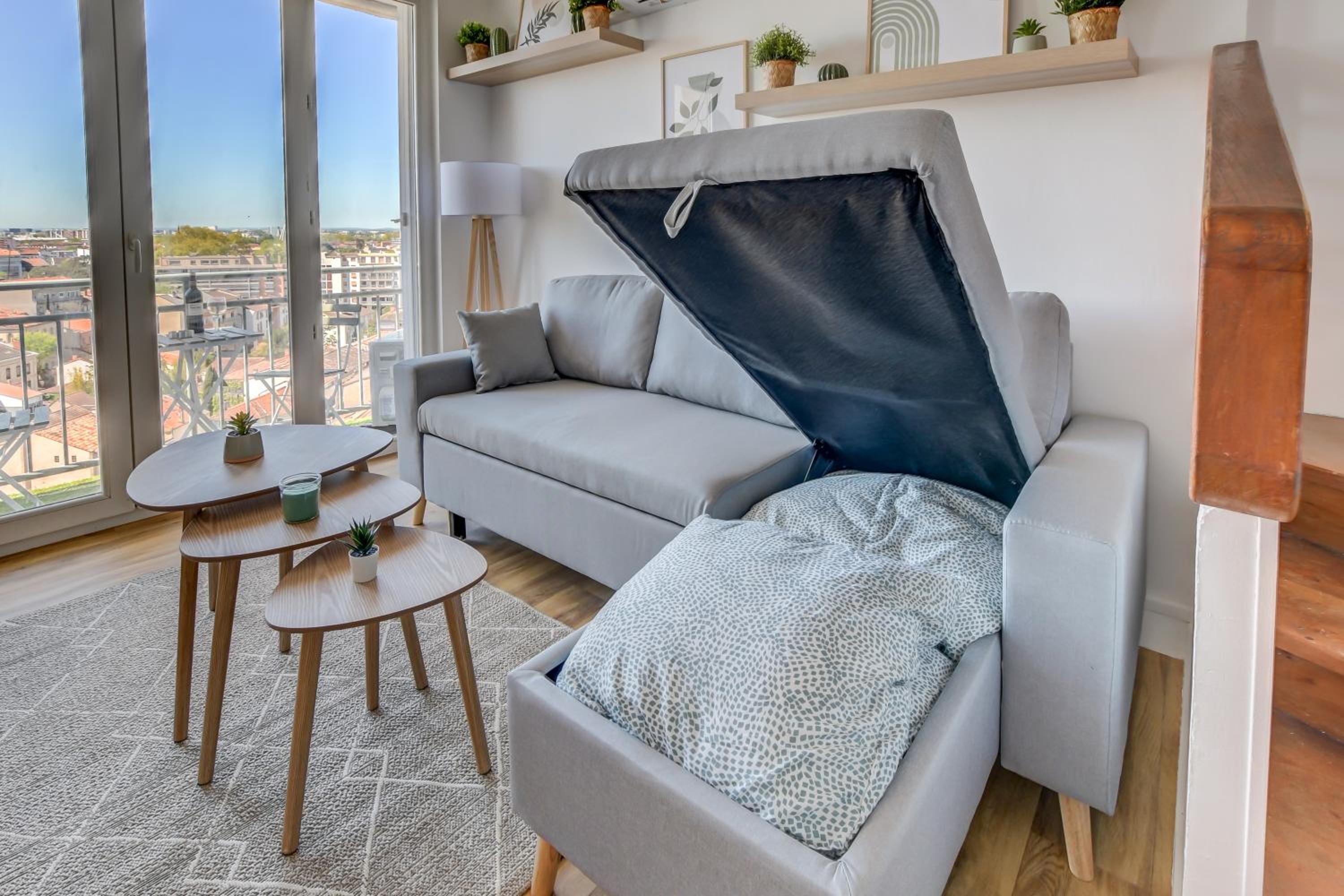 Sunset Duplex - Grand-Rond, Jardin des plantes, centre-ville, 2 BDRs 60m2, AC, Netflix - T3 60m2 avec clim