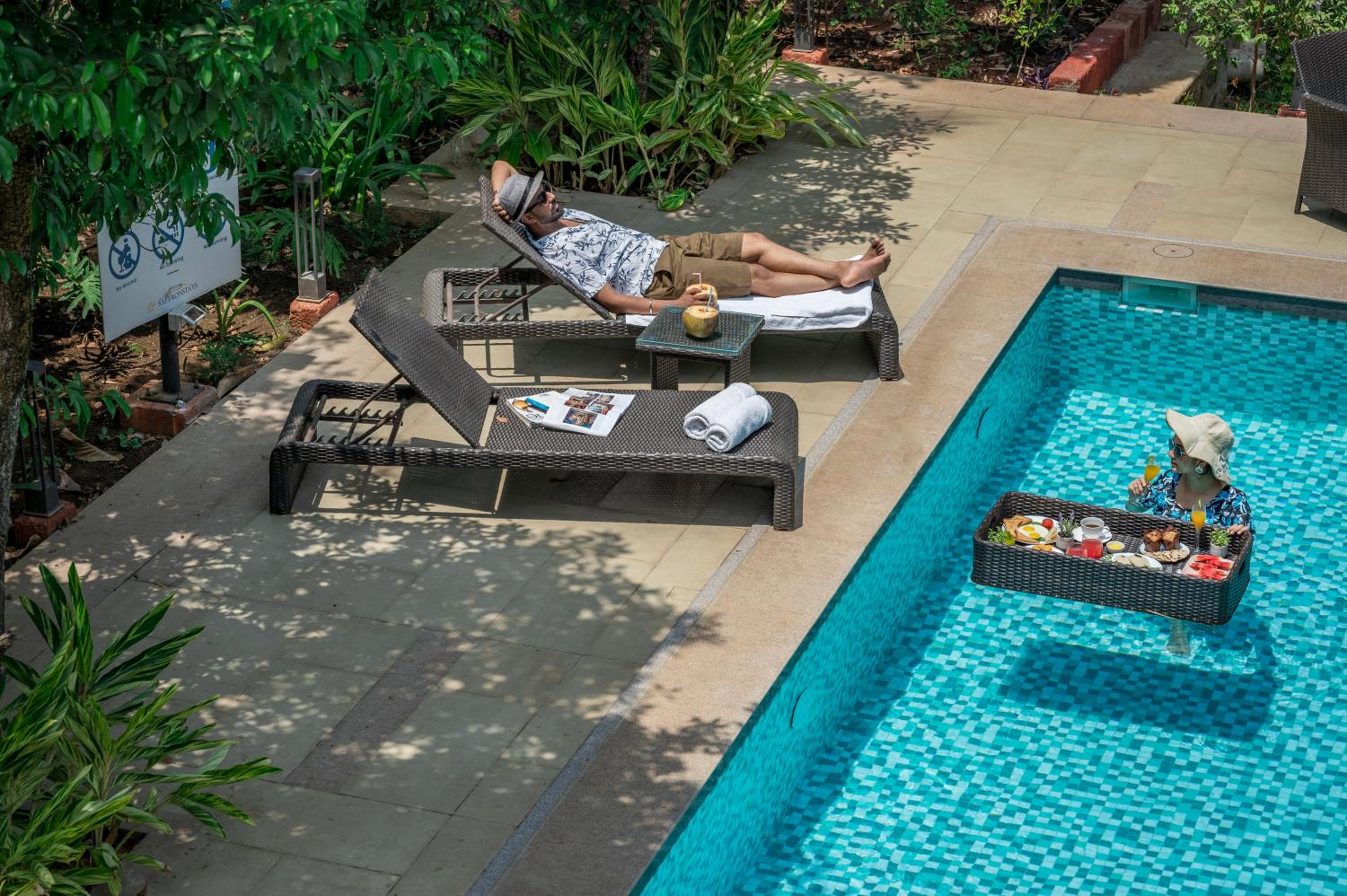 SaffronStays Arabella - 4BR bohemian pool villa with sunken lounge, foosball, PS4 & mango orchard views in Alibaug