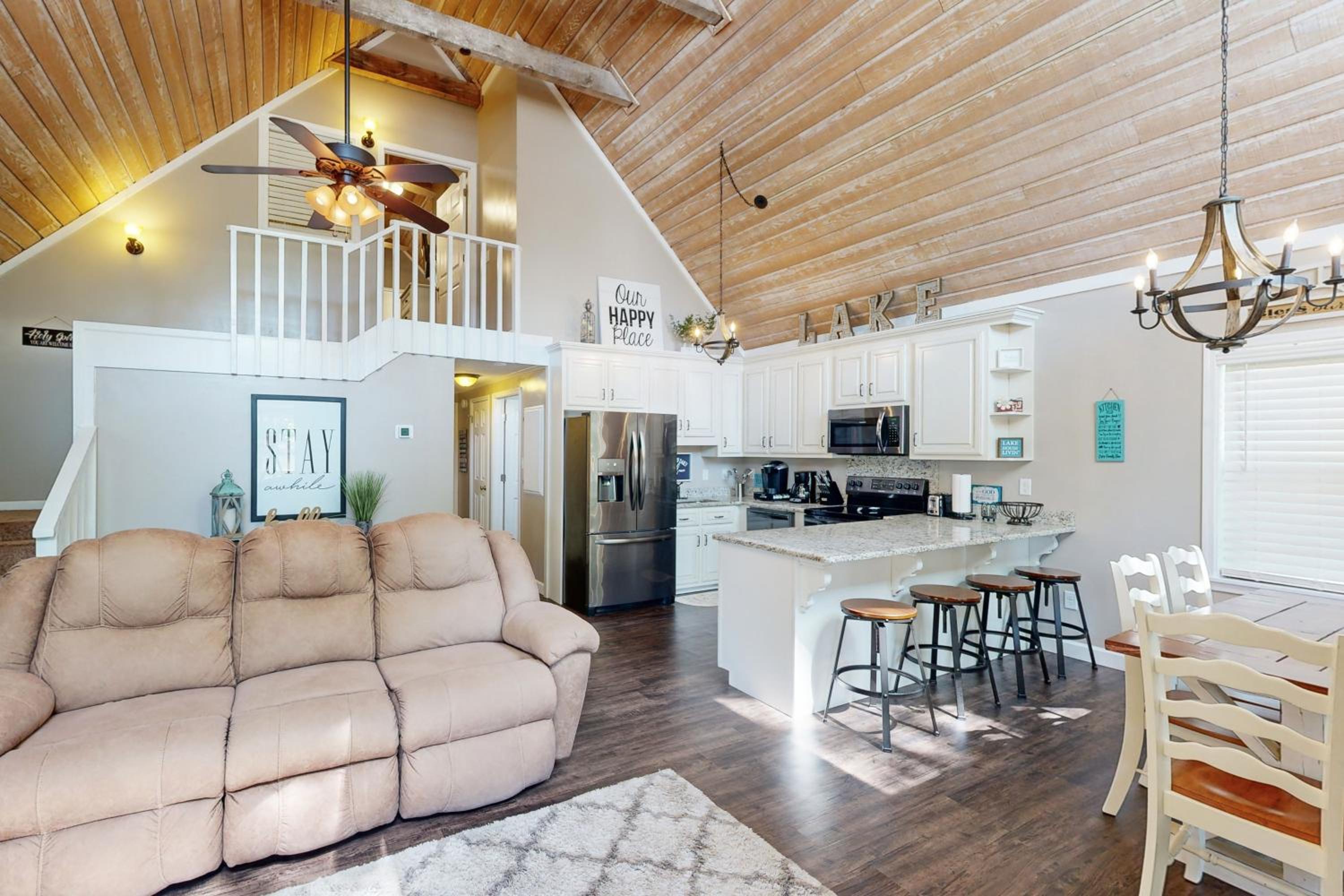 Boat Dock and Waterfront Fire Pit Lake Sinclair Gem